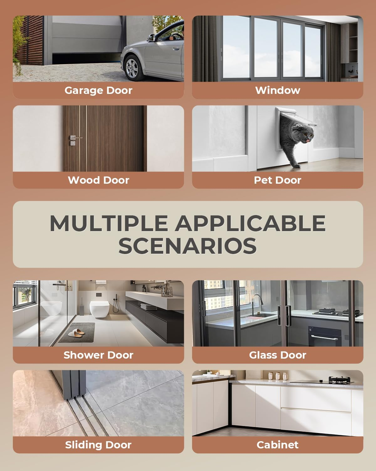 Cleangor T-Shaped Door Draft Stopper, Silicone Transparent Door Stickers, Home Essentials, Sound Insulation, Heat Cold Blockers, (Clear, 1.37 in X 19.7 FT) image number 1