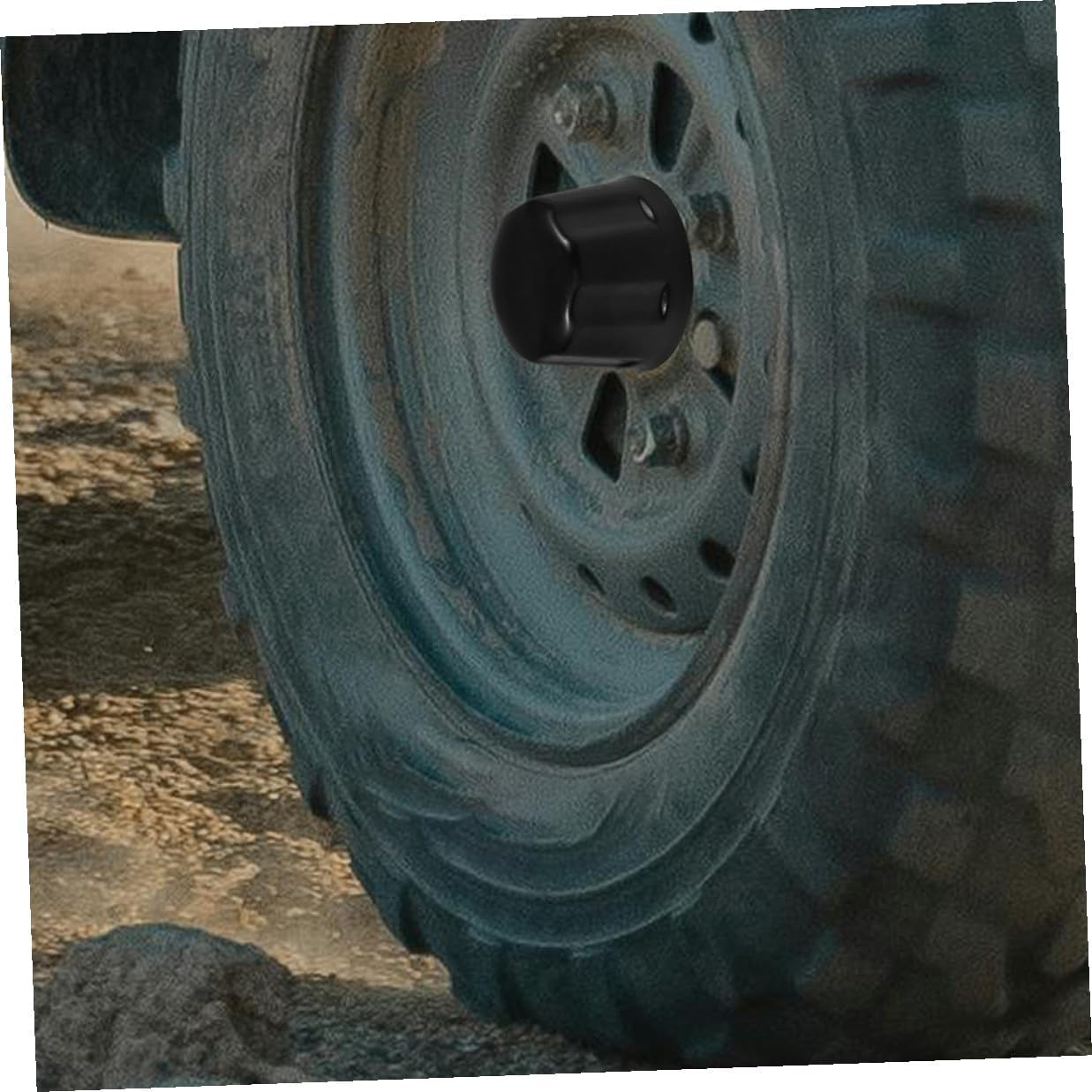 SOESFOUFU 2Pcs ATV Wheel Hub Caps Replacement Tire Rim Covers Rubber Dust Rim Kart Part Easy Installation image number 2