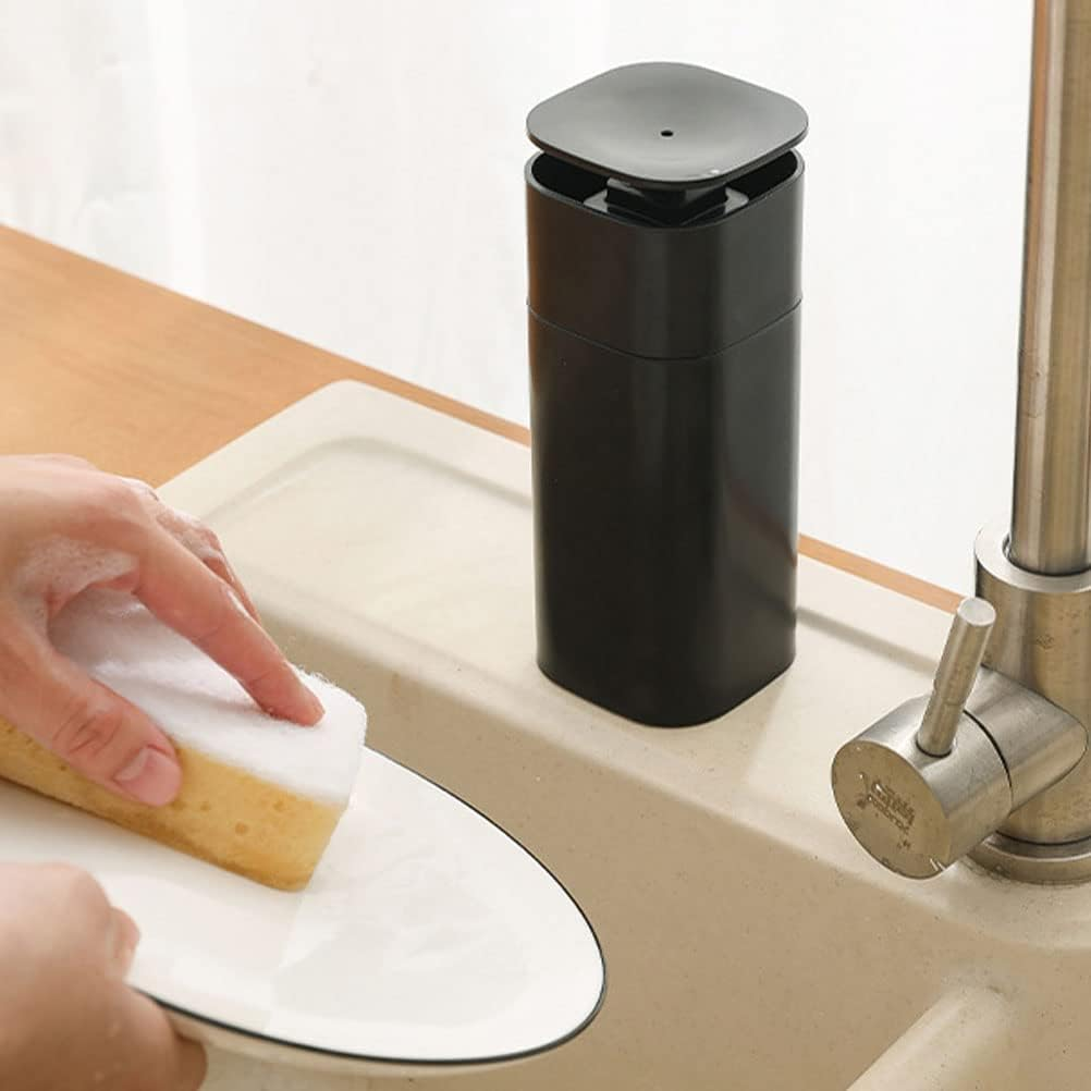 Liquid Push down Pump Dispenser, One-Touch Pump Bottle Dispenser, Empty Pumping Bottle for Dish Soap, Body Wash, Nail Polish & Makeup Remover (Black) image number 2