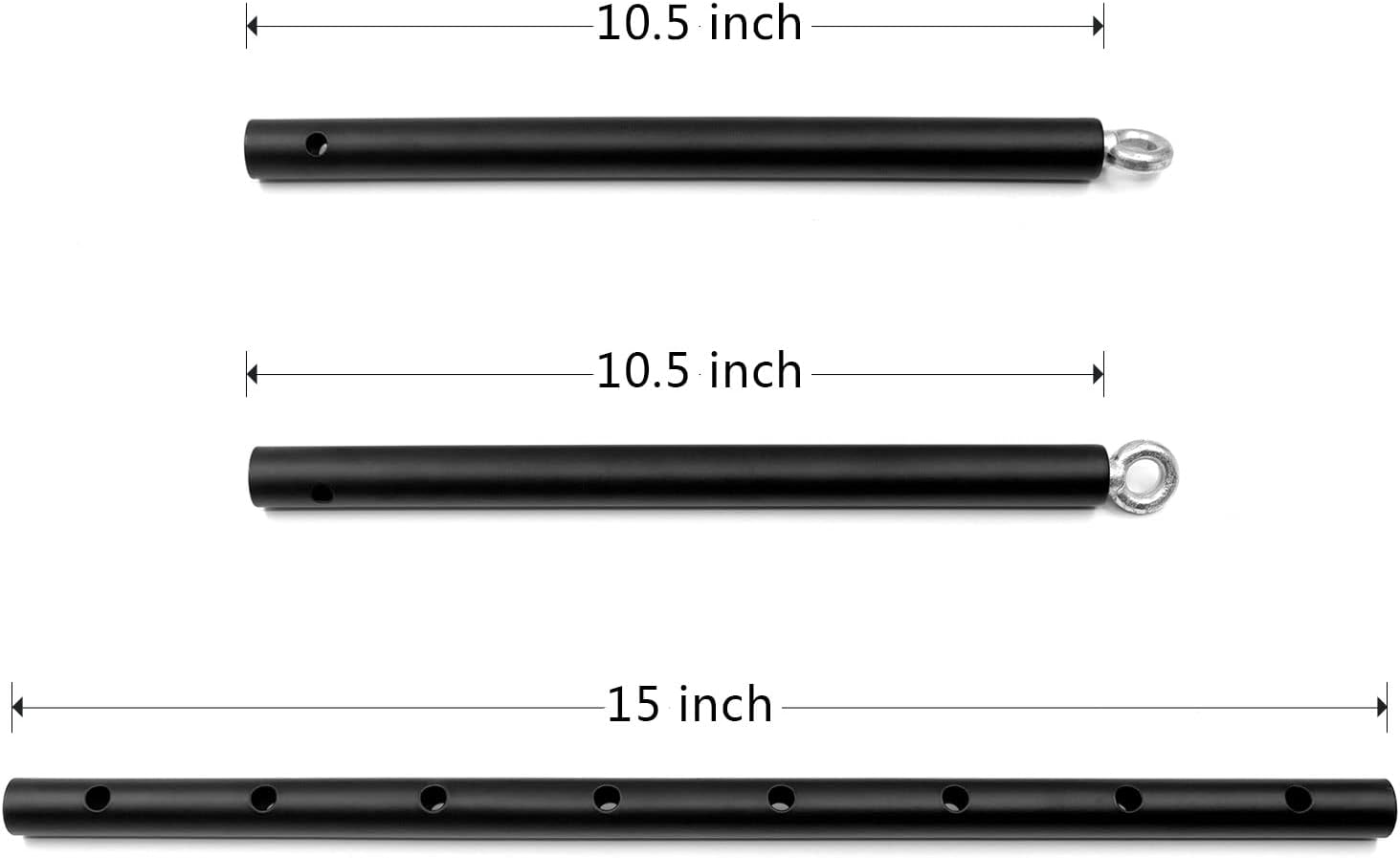 Black 2 Rings Exercise Expandable Workout Spreader Bar Glutes and Leg Fitness Gear, Home Indoor Gyms, Pilates Kit image number 2