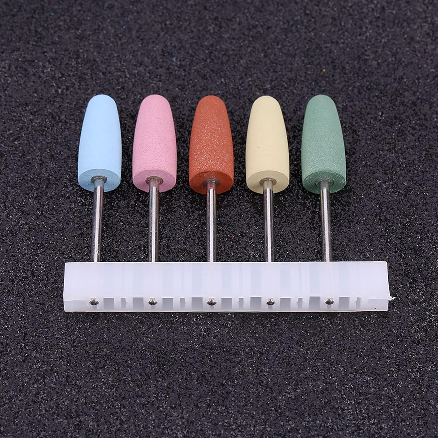 Silicone Polisher Bit, Nail Drill Bit, Silicone Bit Nails, Nail Drill, Ceramic Nail Cutter, Fine, Buffer Pack of 5, Nail Art, Silicone Polisher, Nail Grinder, Drill, Manicure Machine Tools image number 3