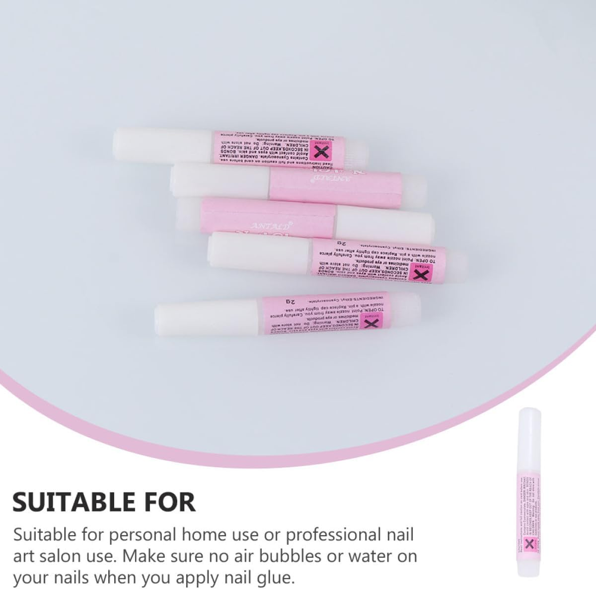 HEANUJJ 25Pcs 2G Nail Glue for Manicure Kit Super Strong Press on Nail Glue for for Professional for Home and Salon Use image number 1