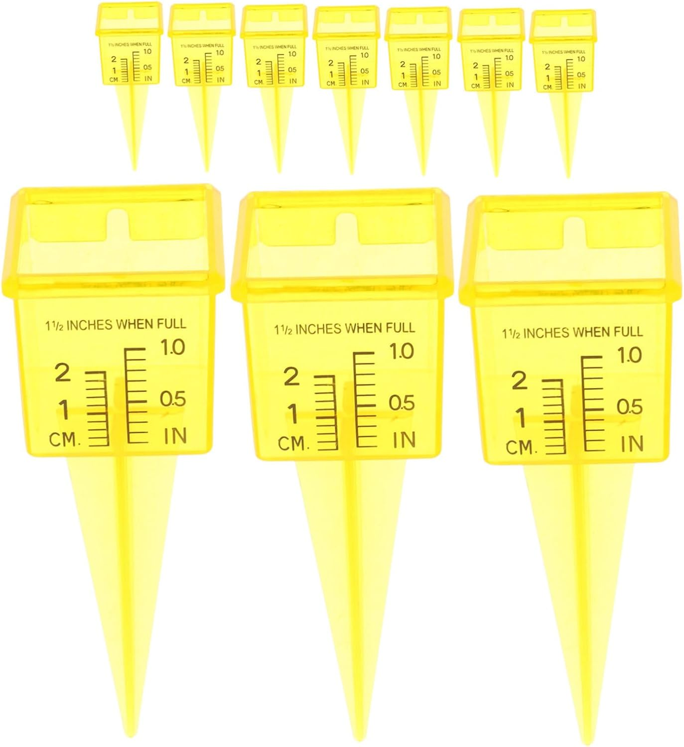 NUOBESTY 20Pcs Outdoor Rain Gauge Sprinkler Gauge Wide Mouth Water Measuring Tool with Dual Scales for Backyard Garden Lawn Patio Monitoring image number 1
