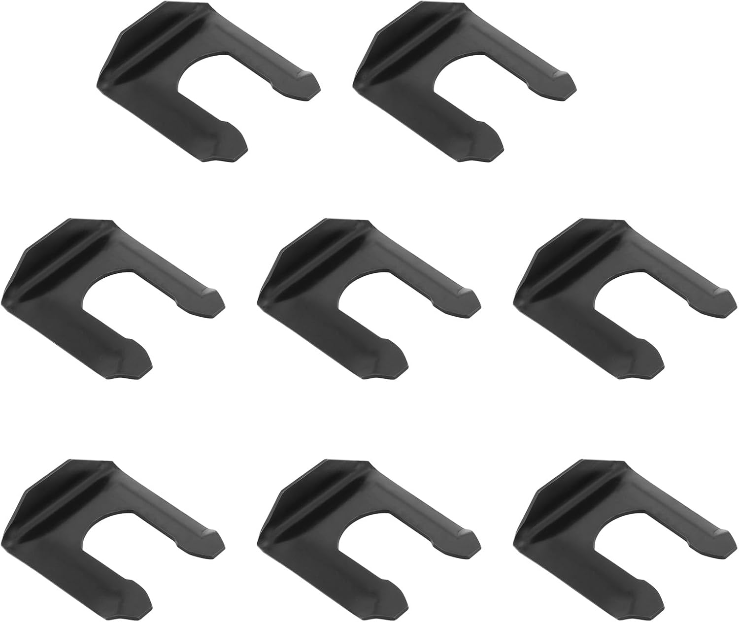 SG Store 8PCS Metal Brake Line Clips U Shaped Parking Hose Retaining Clip Flex Hose Line Clips Replacement for Trucks Cars Vehicles Black image number 1