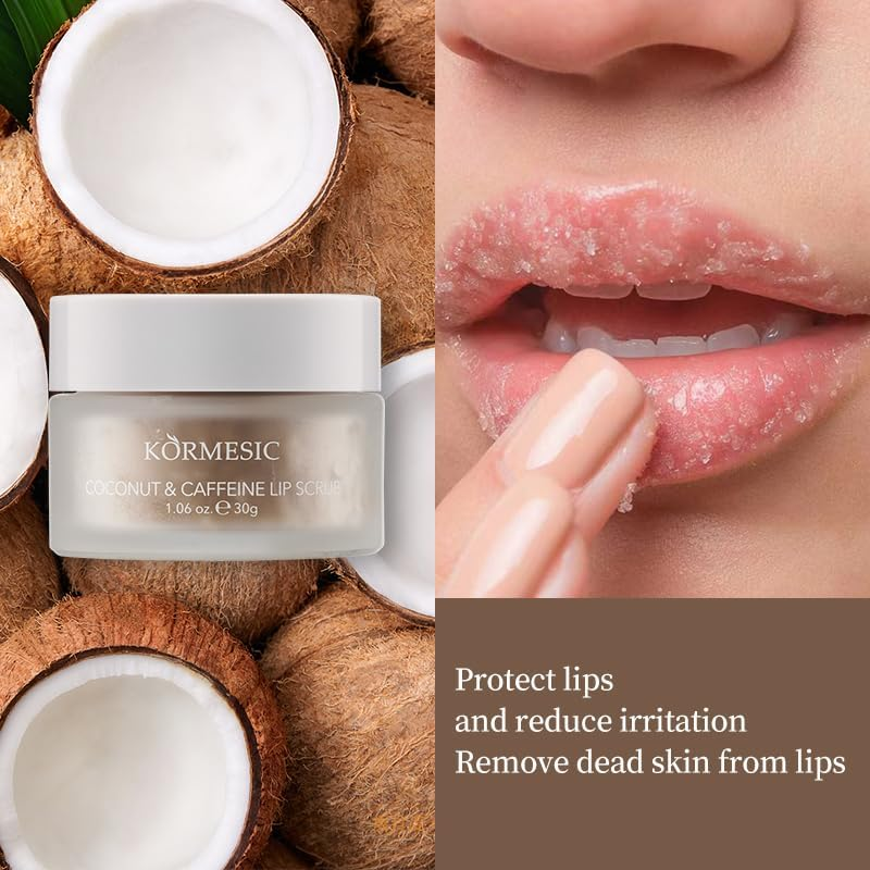 Lip Scrub with Coconut and Caffeine, Exfoliating and Plumping Treatment - 30G image number 2