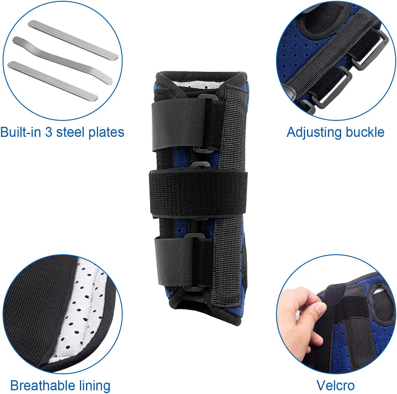 Wrist Support Brace Carpal Tunnel with Splints Compression Hand Wrist Relieve for Injuries, Wrist Pain, Sport Sprain image number 3