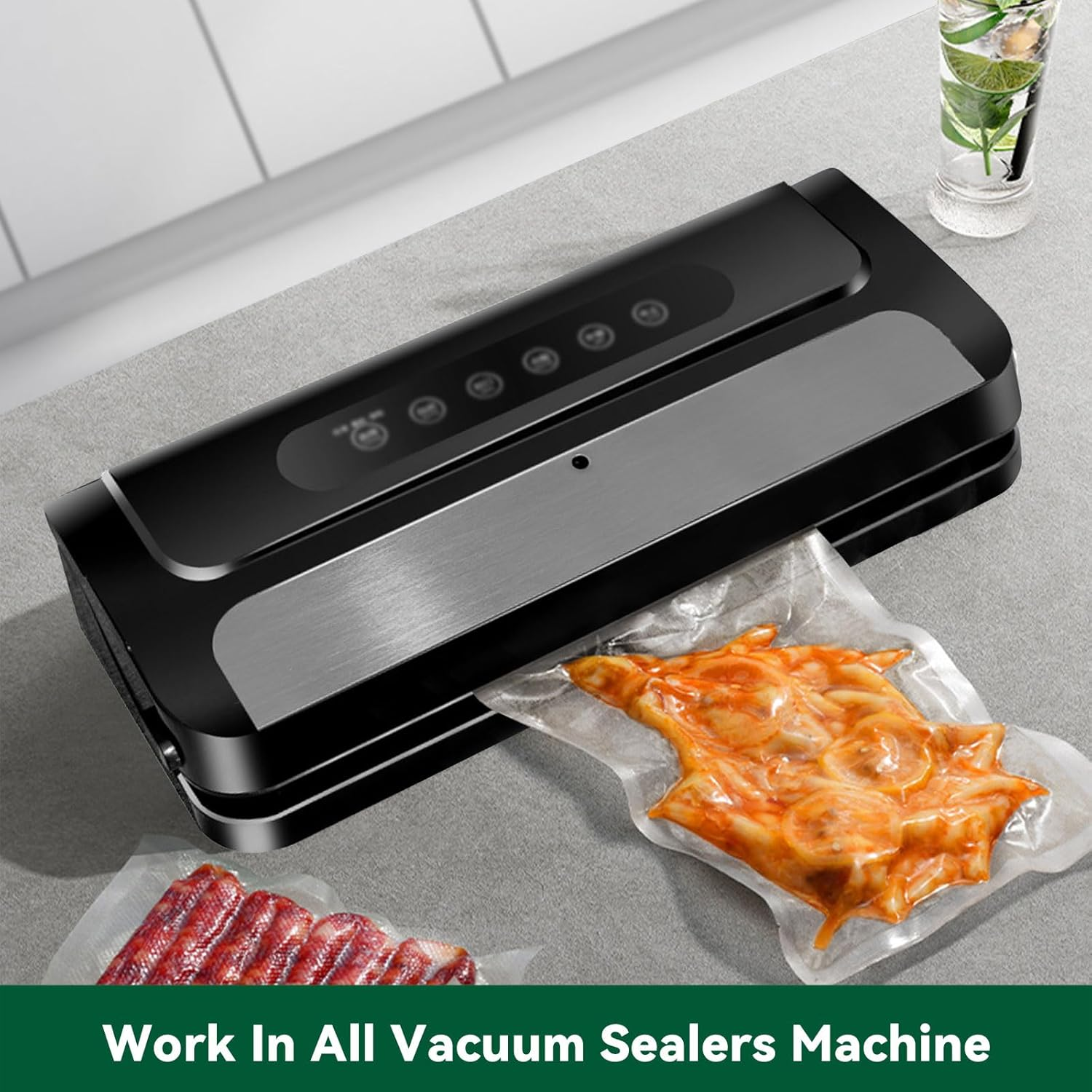 Vacuum Sealer Bags Rolls, 2 Pack 20Cmx15M, Seal a Meal Bags, Ideal for Fridge, Freezer, Sous Vide, BPA Free, Durable Commercial Grade image number 2