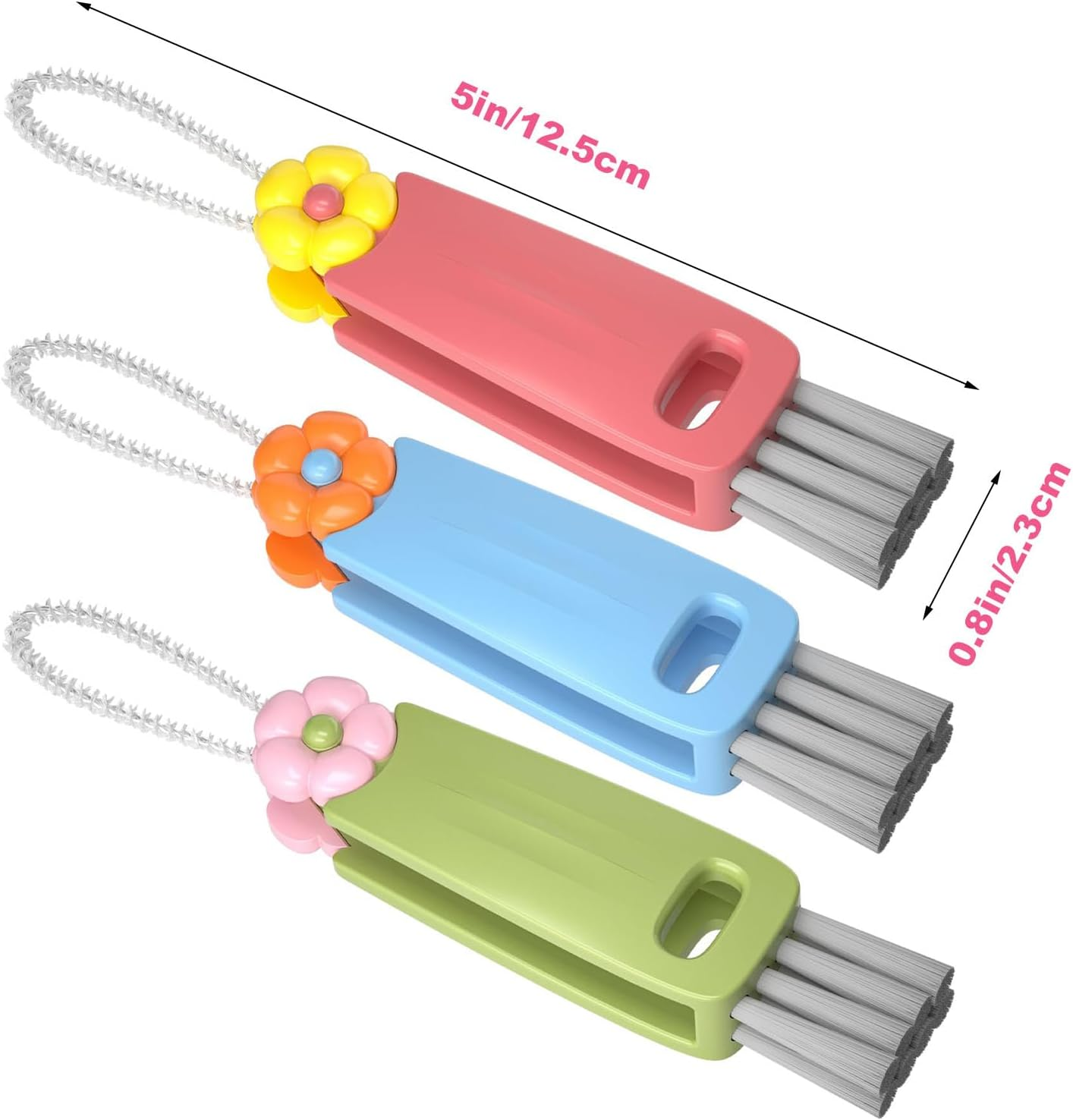 3 in 1 Cup Lid Cleaning Brush, Multifunctional Portable Cleaner with Brush,For Thorough of Bottles, Cups, and Tight Spaces - Ideal,For Home Kitchen Tools（3Pcs） image number 4