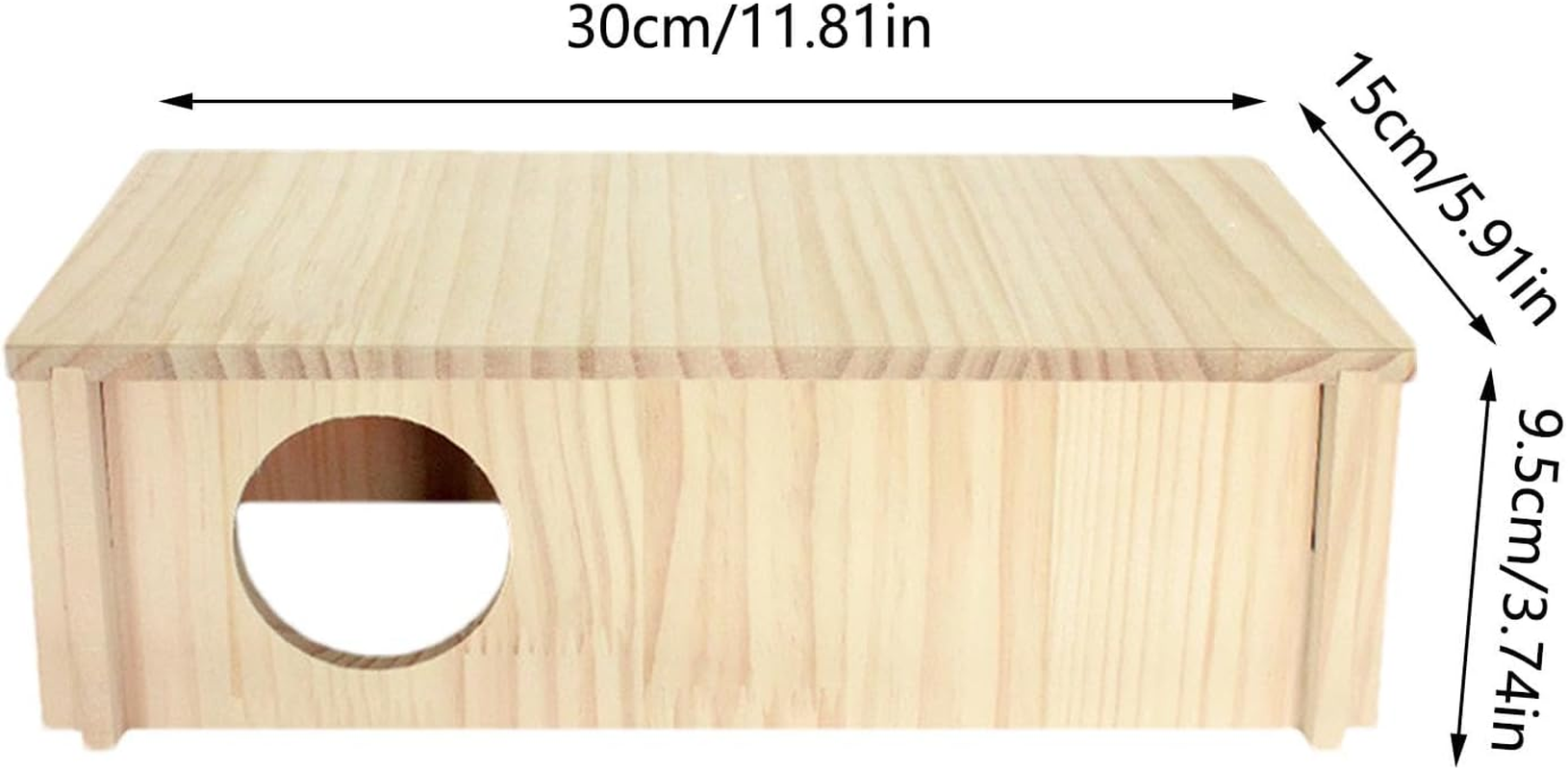 Multi-Chamber Hamster House Maze,Rectangle 2-Room Large Hamster Multi Chamber | Small Pets Woodland House for Dwarf Hamsters, Syrian Hamsters, Gerbils, Hedgehogs, Mice image number 1