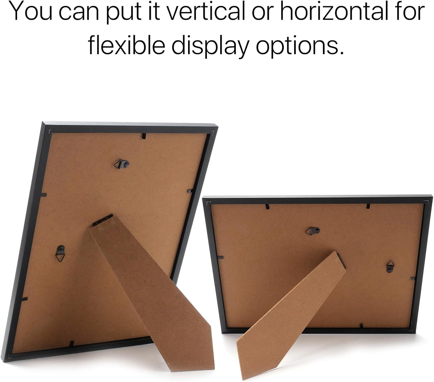 Picture Frame A4, 21X29.7Cm Black Picture Frame, Home Decoration Photo Display Frame Versatile Landscape Portrait Orientation, Wall Mountable Desk Stand image number 3