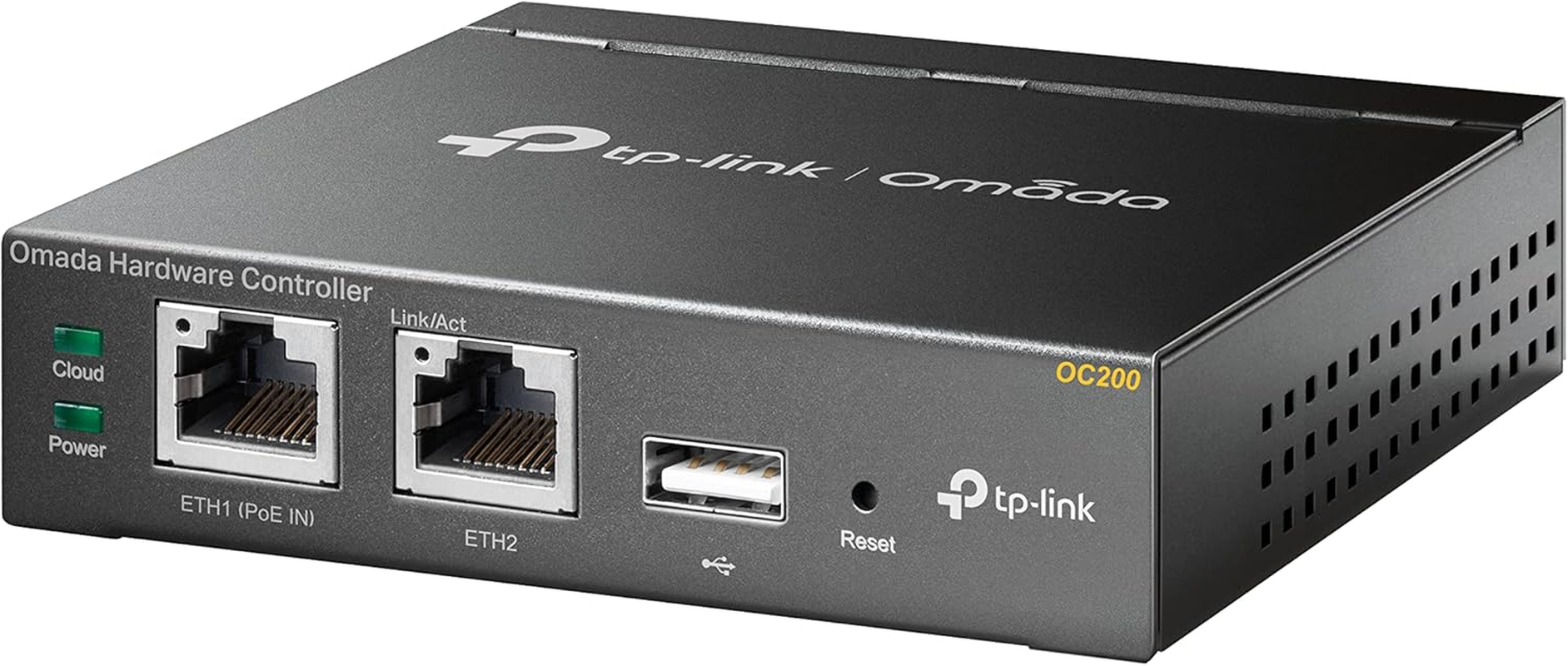 Tp-Link OC200 Omada Hybrid Poe Cloud Controller for EAP Series, USB Port for Automatic Backup, Cloud Service, Mobile App, Plug and Play, Metal Casing Grey Metallic image number 2