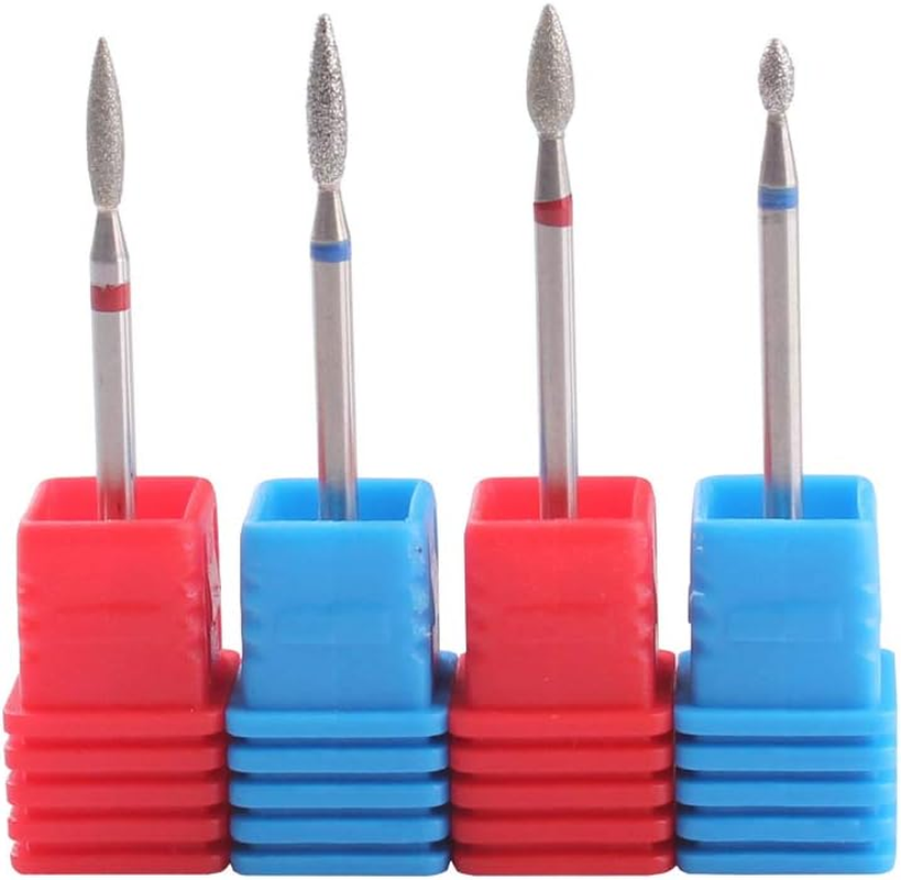 MZCMSL Flame Cuticle Drill Bit for Russian Manicure,Safety Diamond Nail Drill Bit,3/32 Electric Cuticle Remover Bit(4Pcs) image number 4