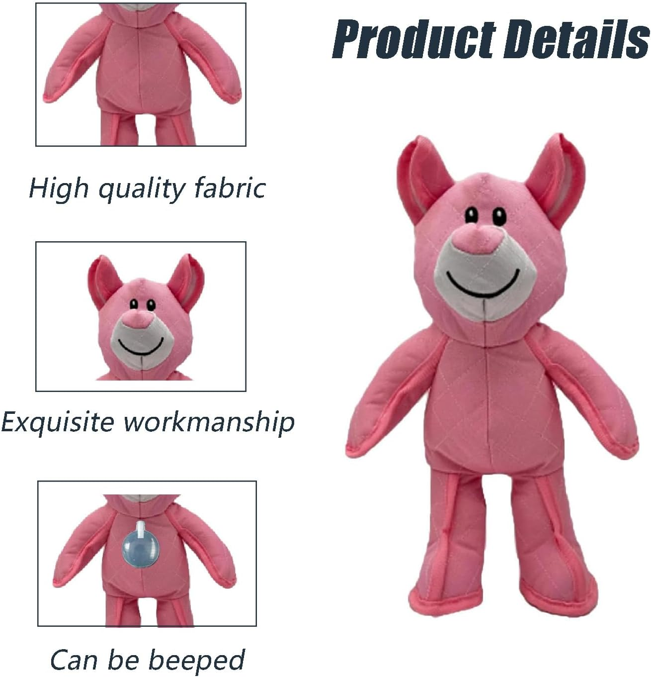 Oxford Cloth Durable Dog Toy Bear for Large Dogs, Heavy Duty Chew Proof Plush Puppy Toy, Interactive Durable Chew Toy for Aggressive Chewers image number 5