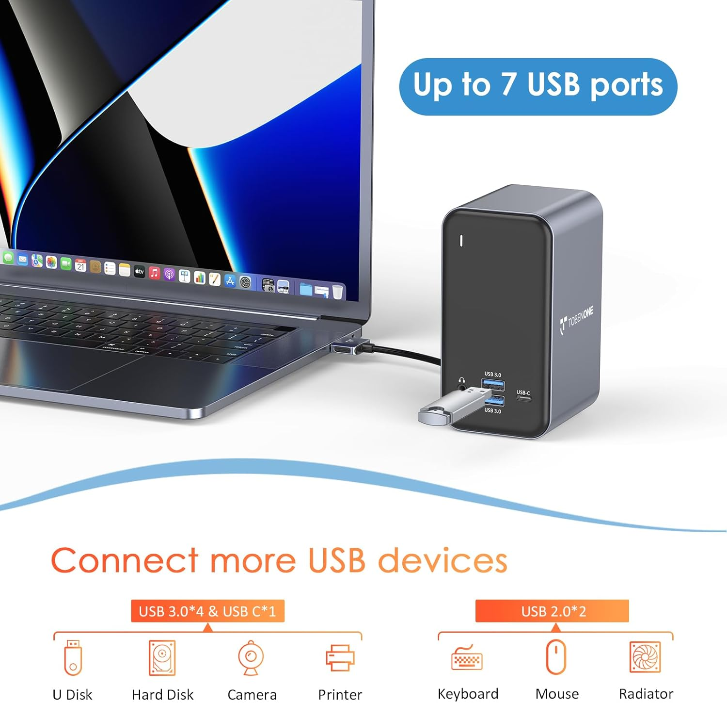 USB C Docking Station Dual Monitor for Macbook Pro, 15 in 2 USB C Laptop Docking Station Dual Monitor HDMI for Macbook Pro/Air with 2 4K HDMI Display, 6 USB A,USB C, Sd&Micro SD,LAN, 87W PD 3.0 image number 4
