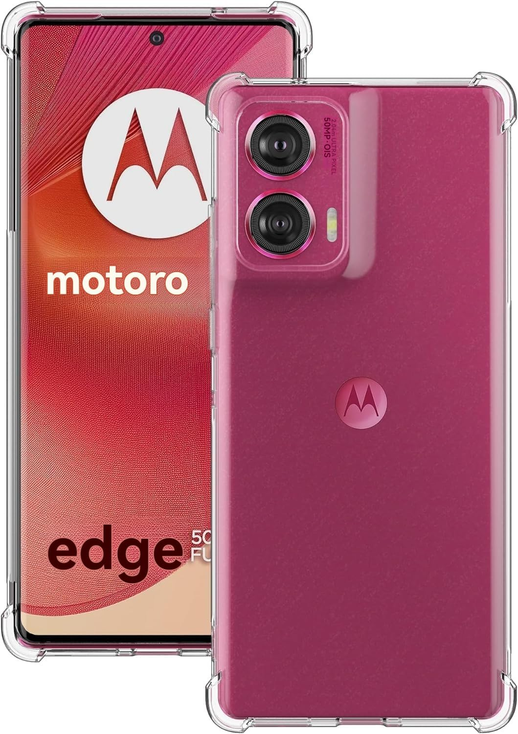 USTIYA Case for Motorola Moto Edge 50 Fusion Clear TPU Four Corners Protective Cover Transparent Soft - Moto Edge 40 5G image number 5