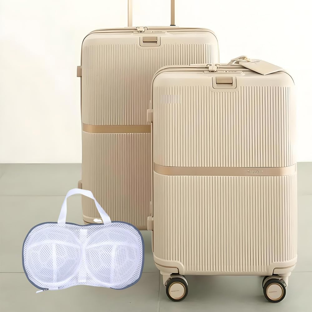 2PCS Bra Washing Bags for Laundry with Upgraded Large 3D Bracket Mesh, Lingerie Brassiere Wash Bags for Washing Machine, Underwear Storage Bag, Bra Organizer (Grey, a to C Cup) image number 4