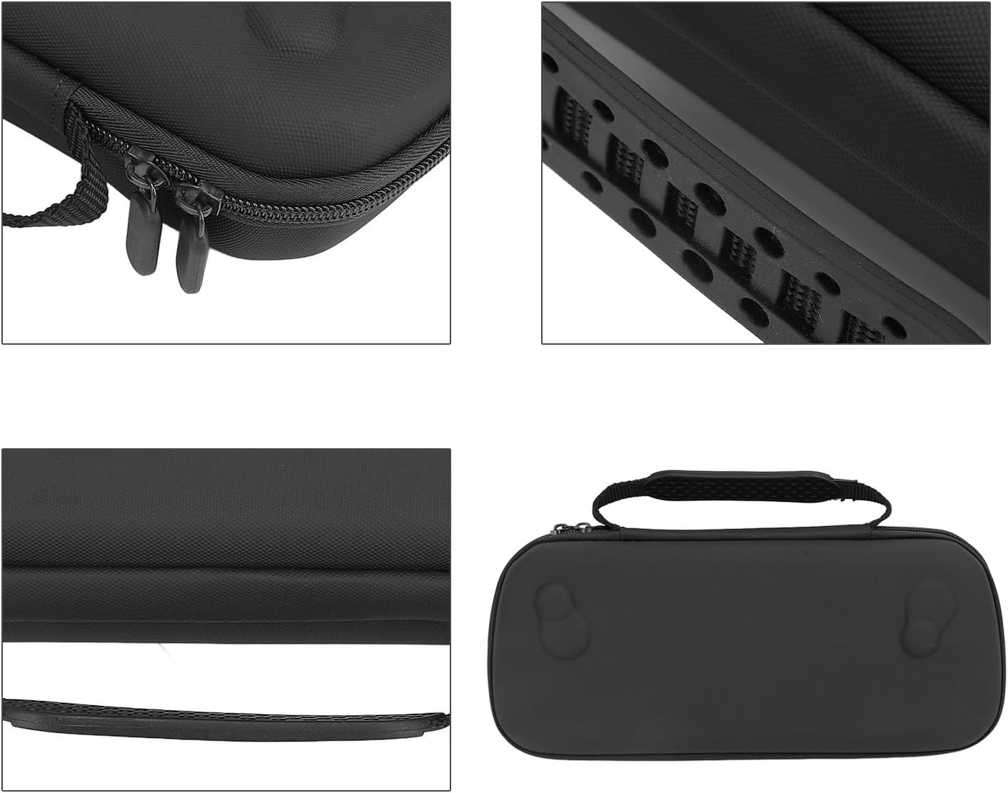 Compact Hard Protective Case, Portable Hard Shell Travel Bag with Pockets, for Rog Ally X 2024 RC72LA, for Rog Ally 2023 RC71L, for MSI Claw A1M & Other Accessories (Black) - Black image number 4