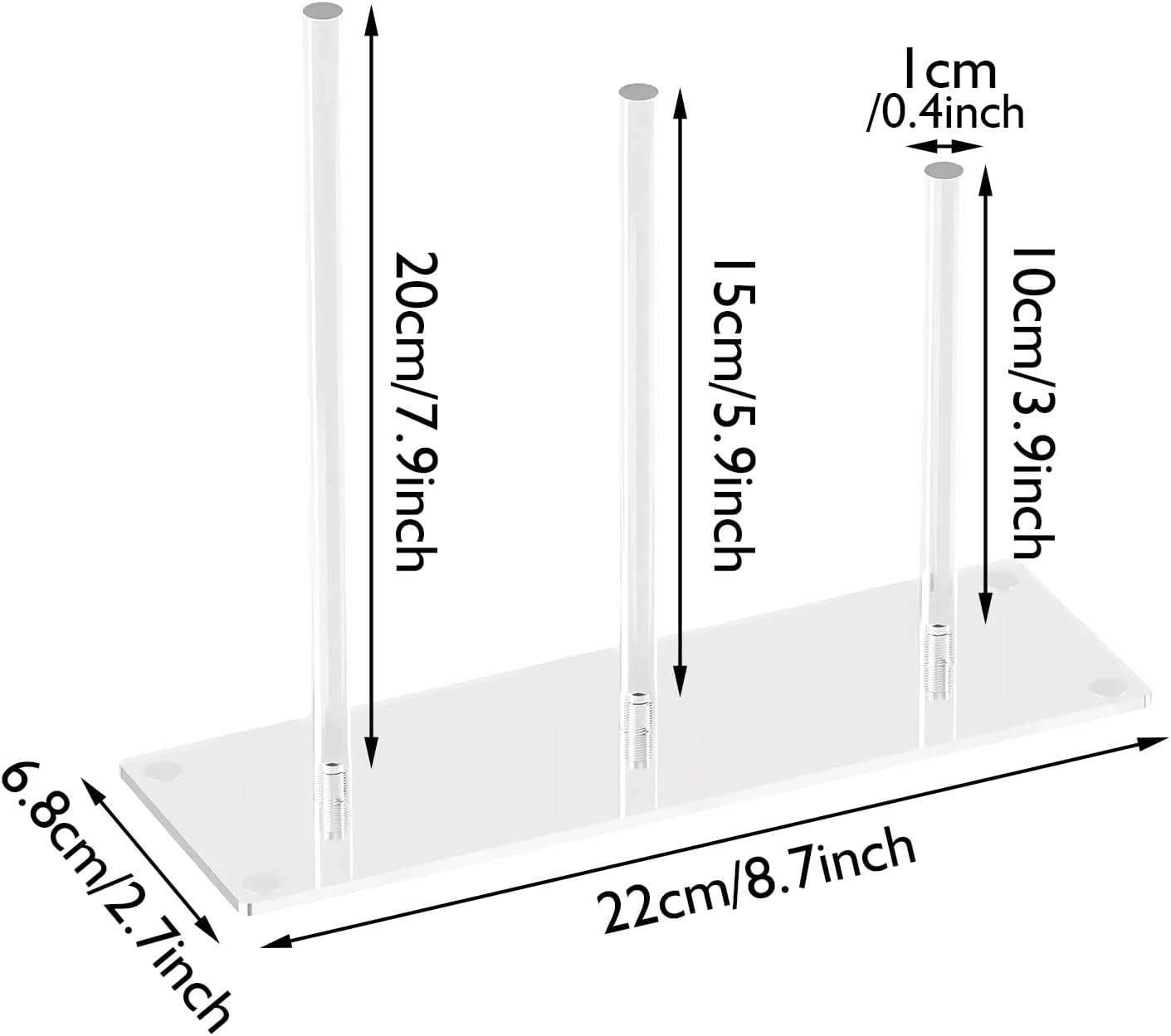 Focenat 3-Tier Scrunchie Holder, Acrylic Hair Scrunchie Holder, Hair Accessory Organiser, Hair Scrunchie Stand, Clear Hair Scrunchie Organiser, for Women Girls Gifts Trendy Stuff Hair Accessories