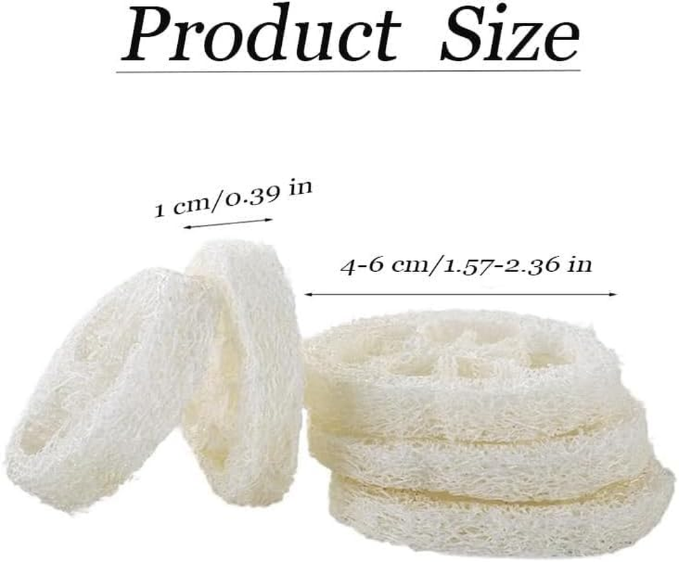 Natural Loofah Sponge Slices for Soap Making, 20 Pcs Natural Loofah Slices Natural Loofah Cuts, Natural Loofah Luffa Loofa Slices, Natural Loofah Luffa Loofa Slices Natural Loofah Slices