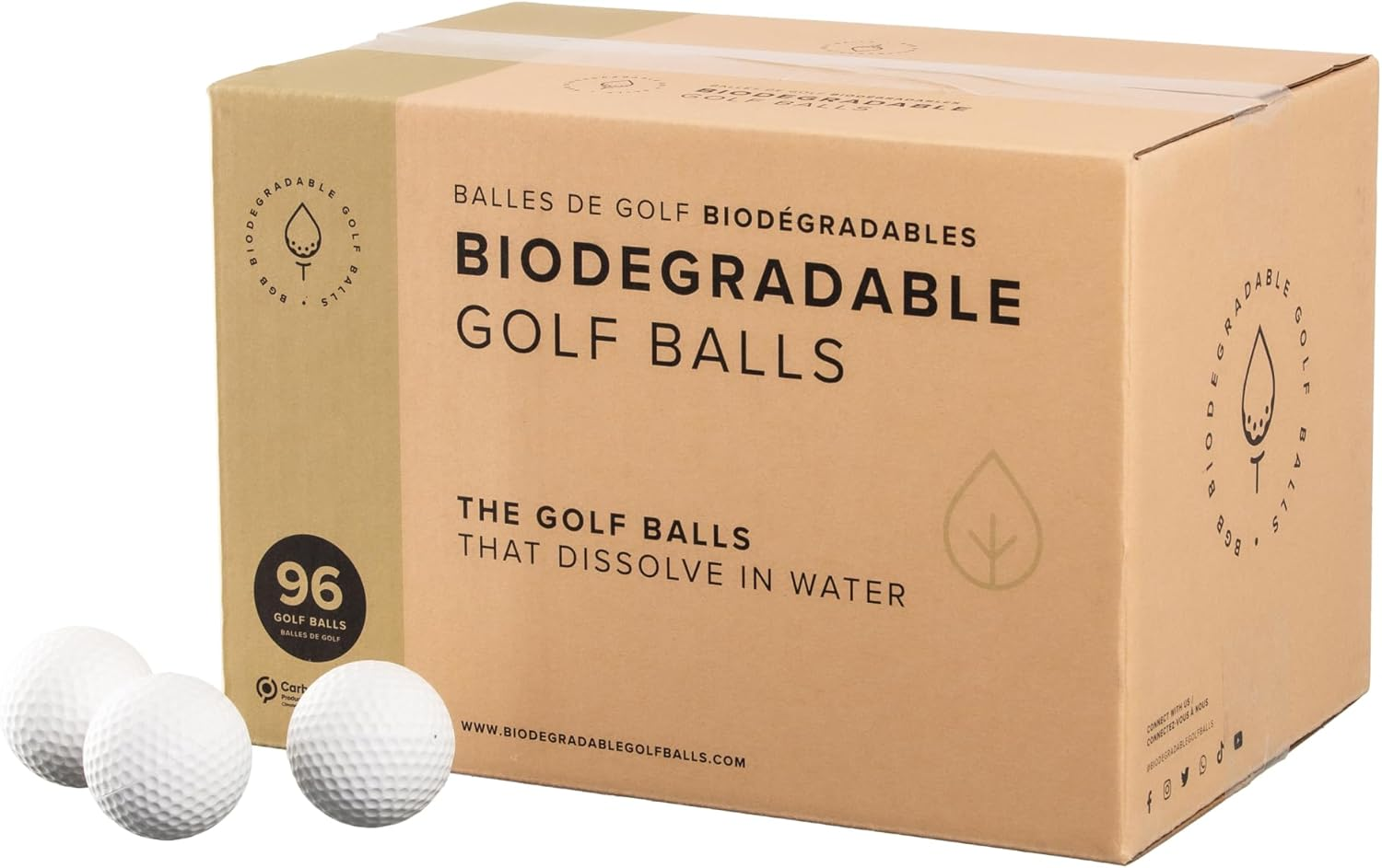 Biodegradable Golf Balls | Water Dissolvable Golf Balls, Eco Friendly Golf Gift | Water Soluble for Driving Ranges near Water, Perfect for Outdoor Practice | Dissolves in 2-4 Weeks image number 5
