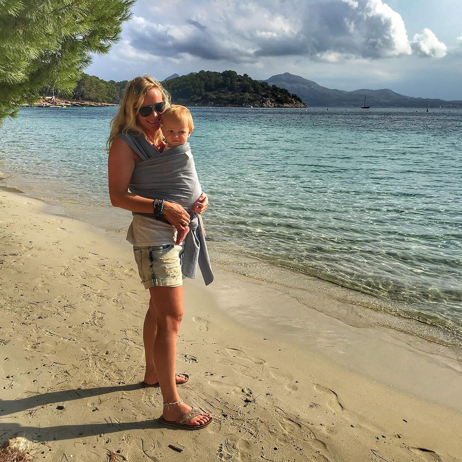 Daisygro Certified Organic Baby Wrap Carrier, GOTS Organic, Small/Medium or plus Size, Black or Grey, CPSC Safety Tested image number 6