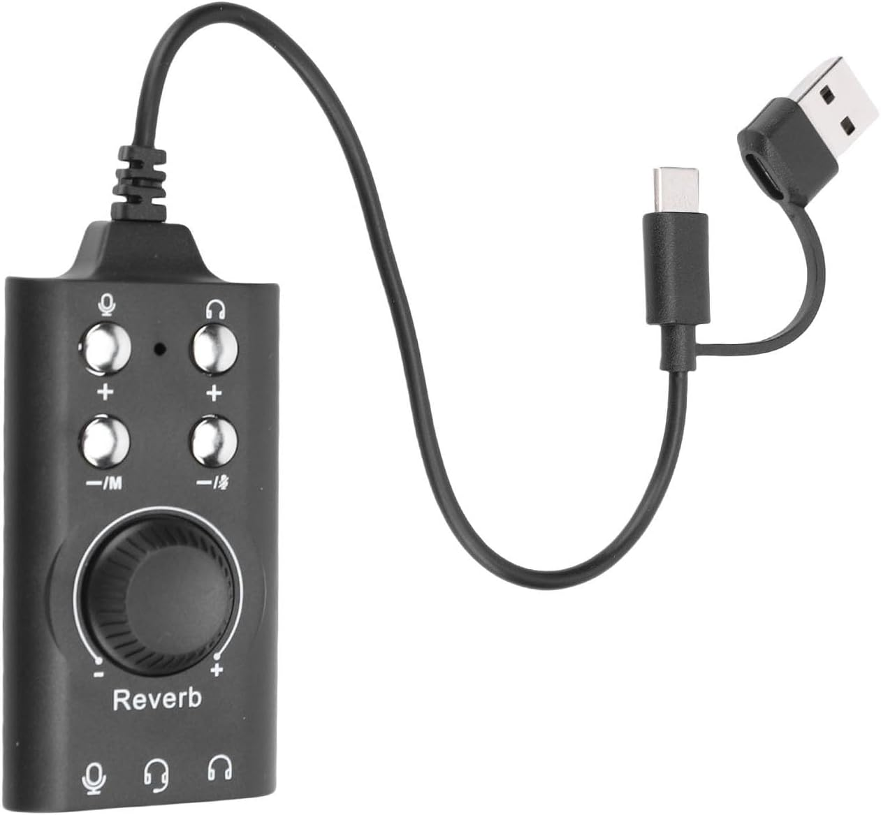 Jectse USB Sound Card with Volume Control, Virtual 7.1 Surround Sound, External Stereo Sound Card for PC Laptop Desktop Headset, Male to Female Voice Changer Effects image number 4