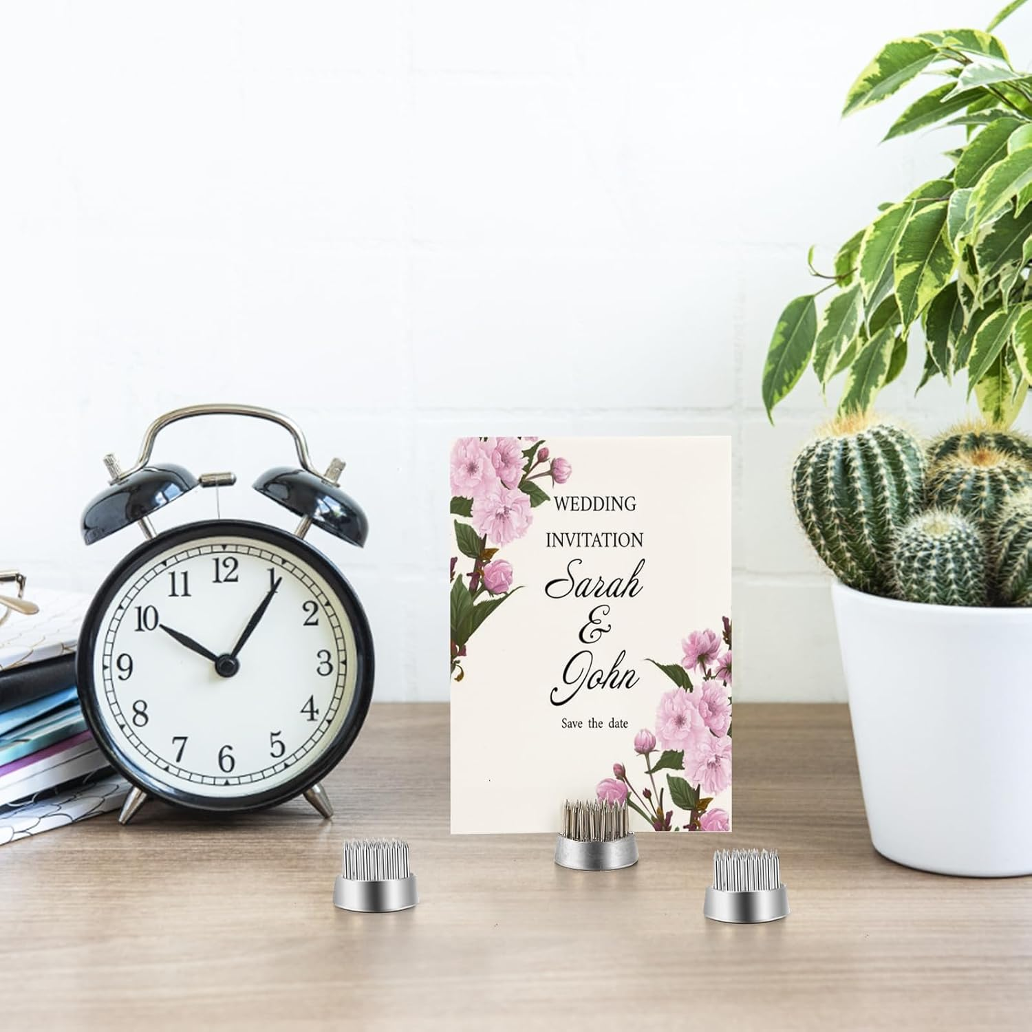 12 Pack Kenzan Ikebana Flower Frogs, 0.9 Inch Flower Spiky Frog Japanese Pin Frog, Sliver Floral Fixed Tools, Metal Arrangement Holder for Small Vase image number 3