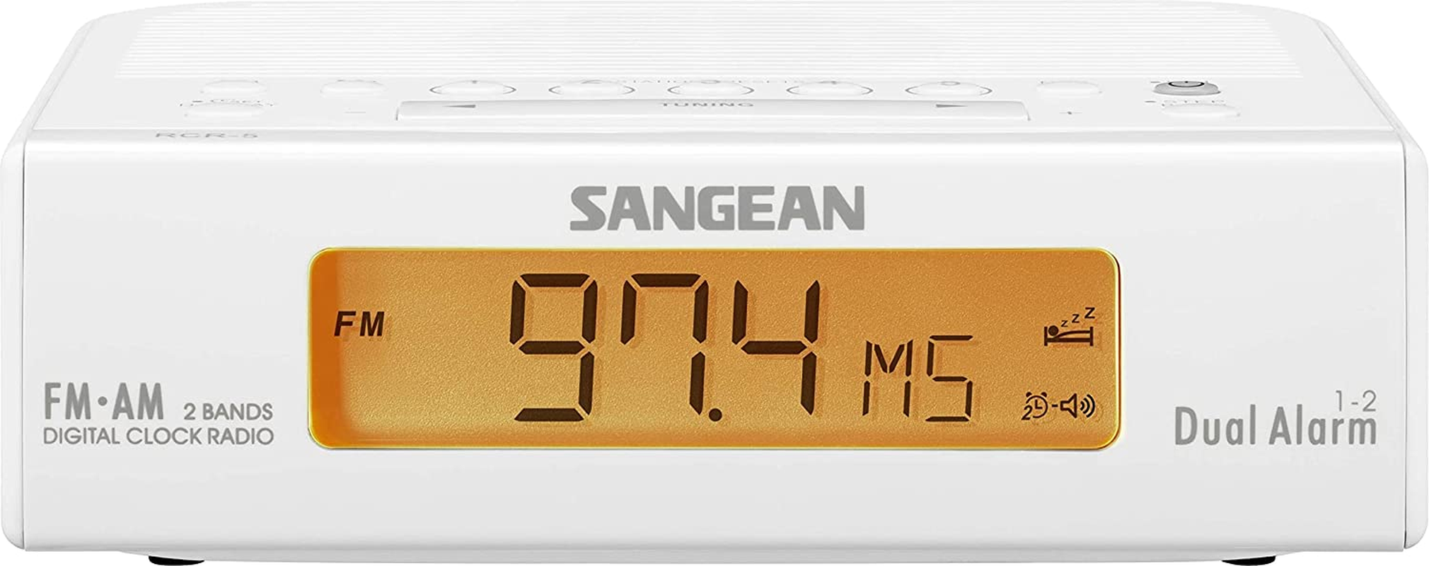 Sangean RCR5 AM/FM Clock Radio, White image number 3