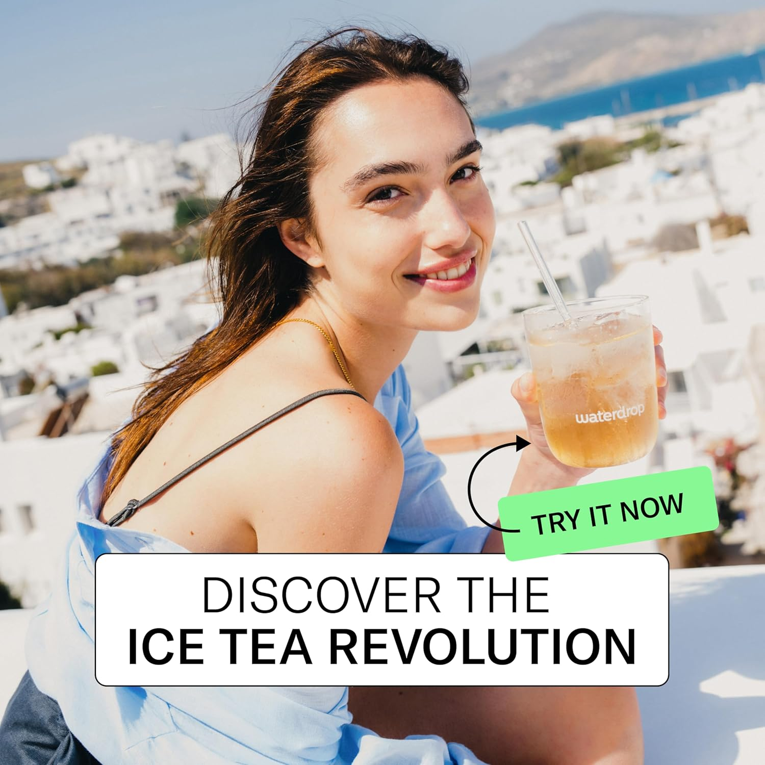 Waterdrop&reg; Microdrink Ice Tea Set - 36 Drops Cubes, Zero Sugar Powder - 3 Fruity Varieties: PEACH, LEMON, RASPBERRY - with Green and Black Tea Extracts - Valuable Vitamins image number 3