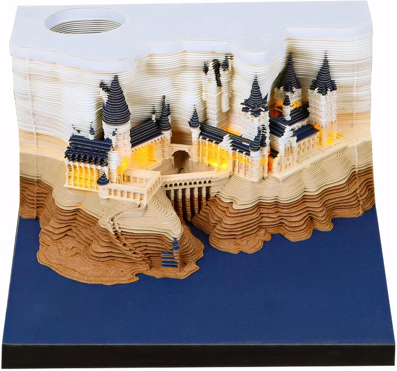 3D Calendar 2025, Magic Castle Time Piece Memo Pad Desk Calendar image number 4