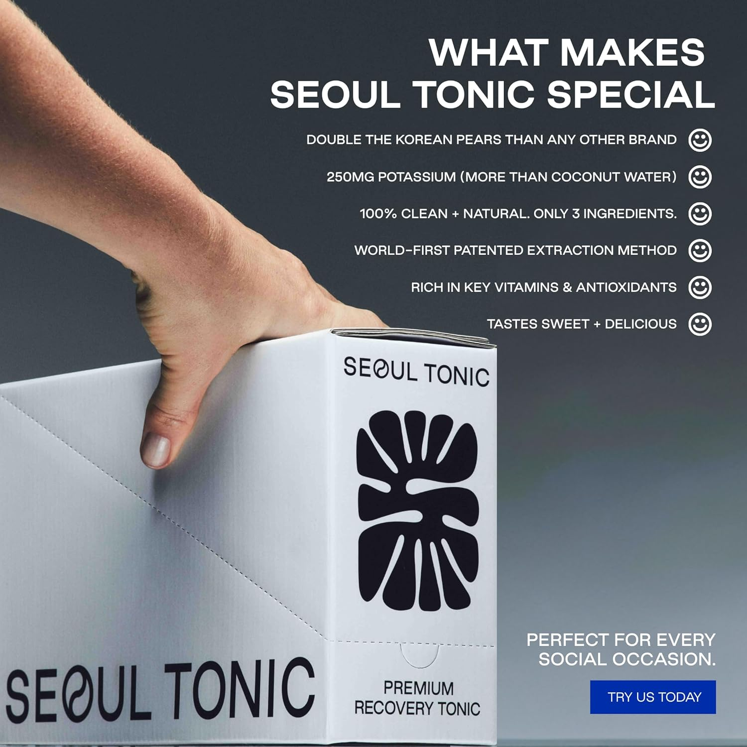 Seoul Tonic Korean Pear Recovery Tonic (100 Ml), Patented "Pre Drinking" Tonic, All Natural, Targets Hangovers & Rehydration, Double Potency than Competitor, 250Mg Natural Potassium & DHM to Reduce Alcohol Toxins - 1 UNIT image number 4