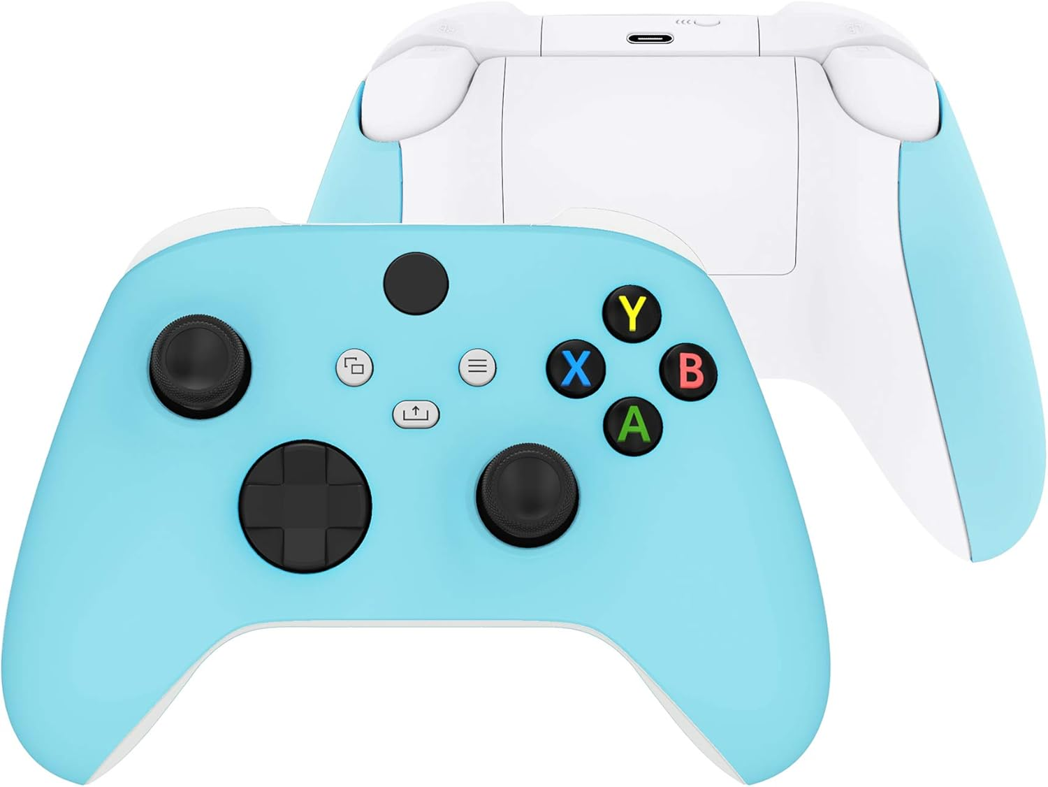 Extremerate Side Rails Grips Shell for Xbox Series X & S Controller, Matcha Green Custom Accessories Back Panels Cover Faceplate for Xbox Core Wireless Controller [Controller NOT Included]