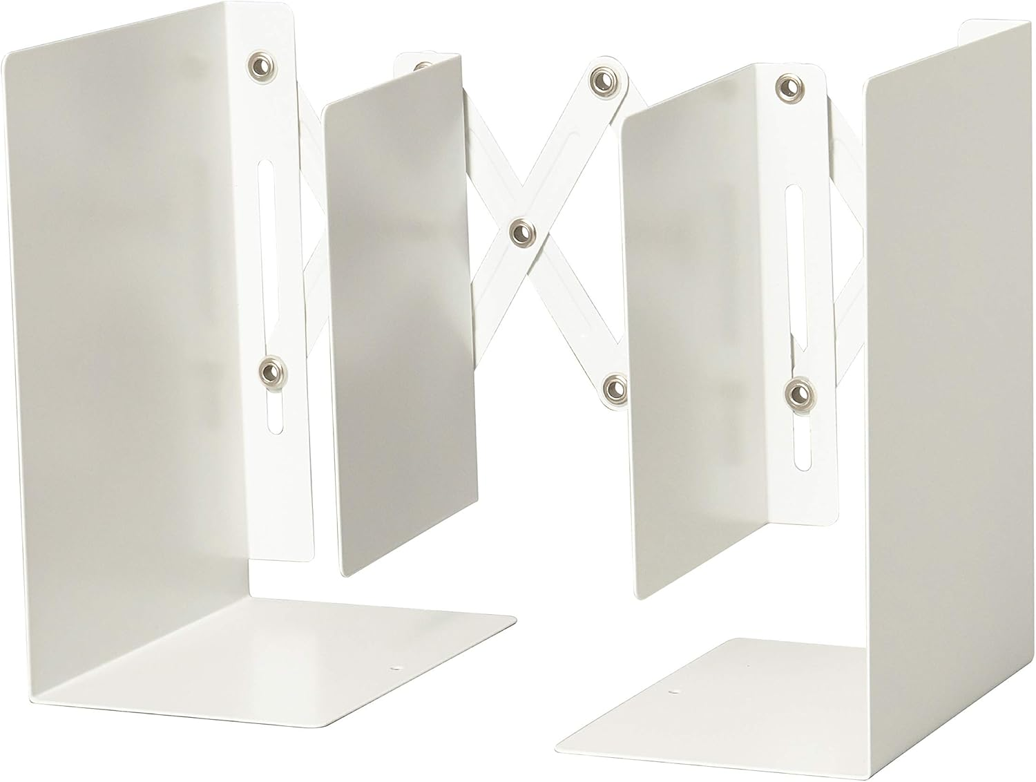 Carl Office Organizer Expandable Bookends - Never Fall over Books, A4 File Storage, Organization, ALB-55-W, White