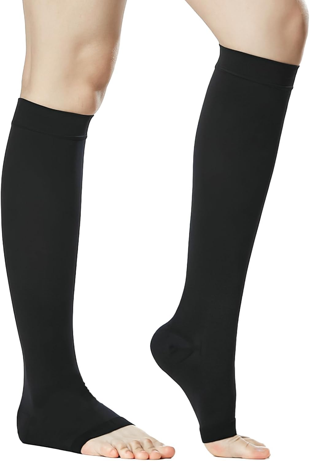 20-30 Mmhg Open Toe Compression Socks for Women & Men ,Best Graduated Medical Support (Class 2) for Running, Travel, Flight, Pregnancy &ndash; Relieve Swelling, Varicose Veins, Edema & Thrombosis (1 Pair)