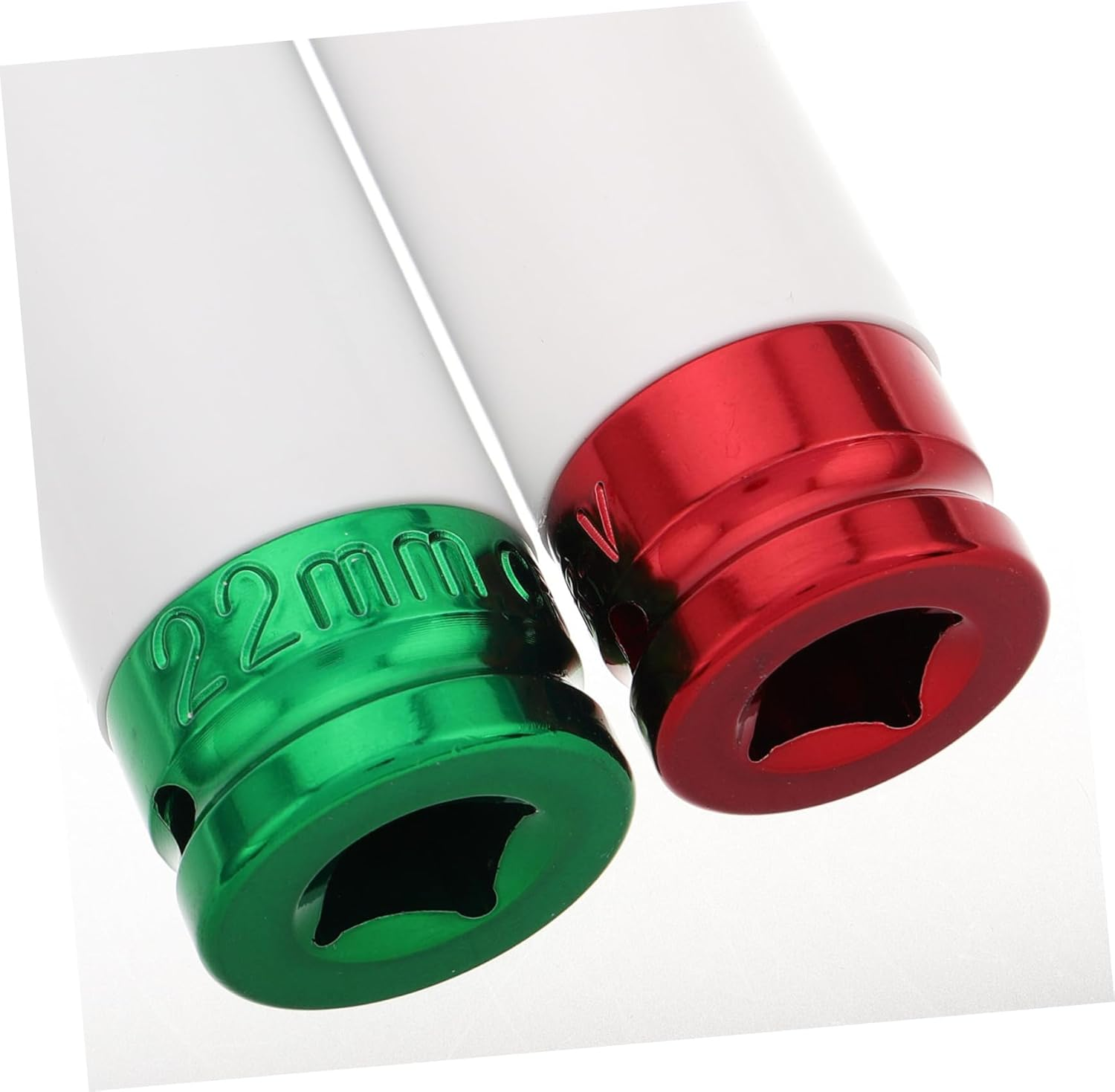 DINHEAROM 4Pcs Wheel Socket Set Color-Coded Lug Nut Impact Tool Deep Non-Marring Design for Tire Compact Storage Box for Easy Organization High Torque Performance for Automotive Repairs image number 4