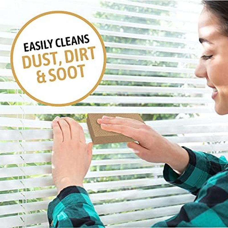 Spongeco - Dry Cleaning Soot Eraser Sponge - Pet Hair, Smoke, Soot, Dust and Dirt Remover - 3X6 Double, One Unit (2 Pack Single) All Natural Latex Rubber, Made in the USA image number 5