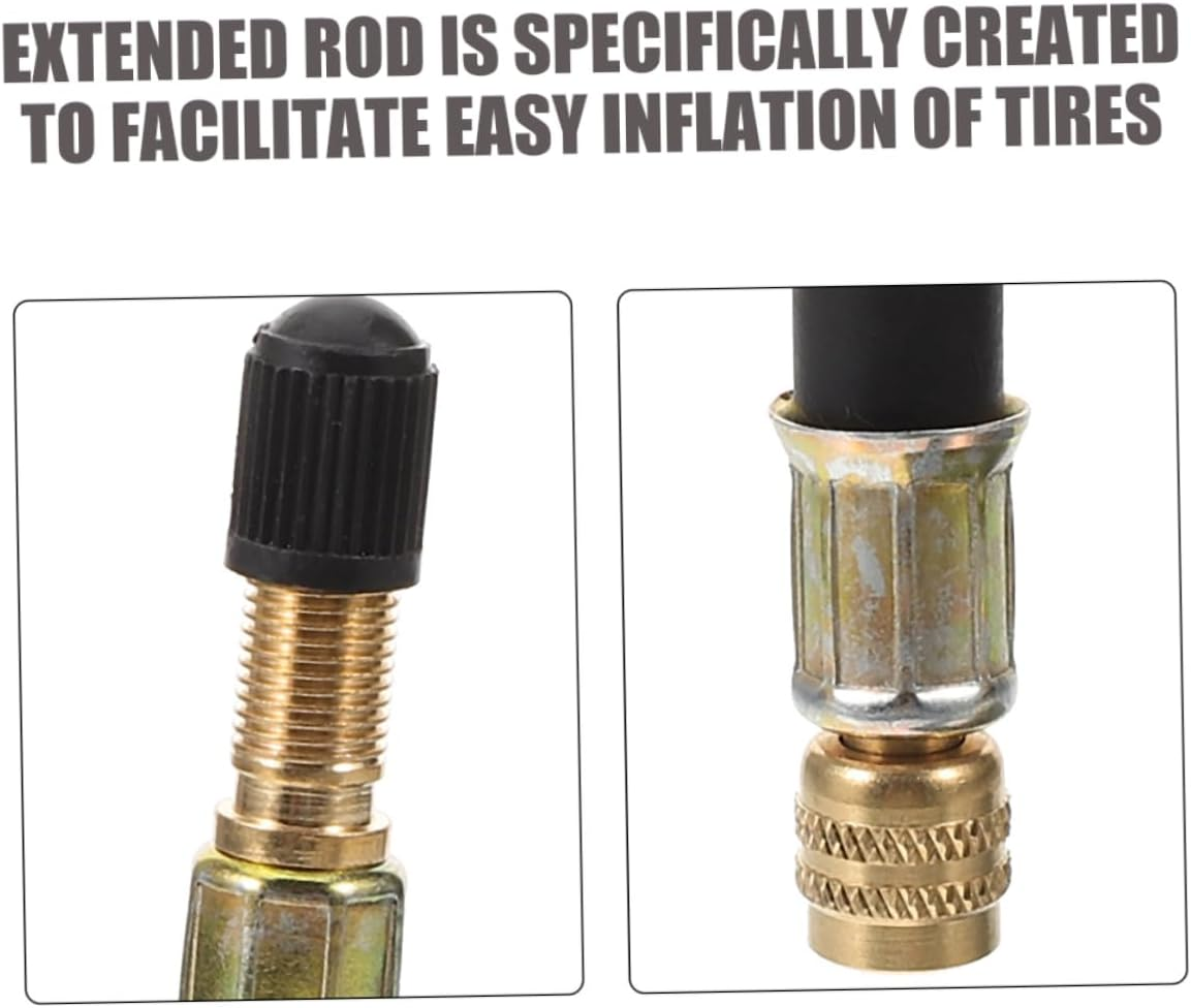 CHICAMPERA Dual Tire Valve Stem Extender Rubber Valve Extension for Efficient Car Inflation for Trailers User-Friendly Design for Automotive Tools and Equipment