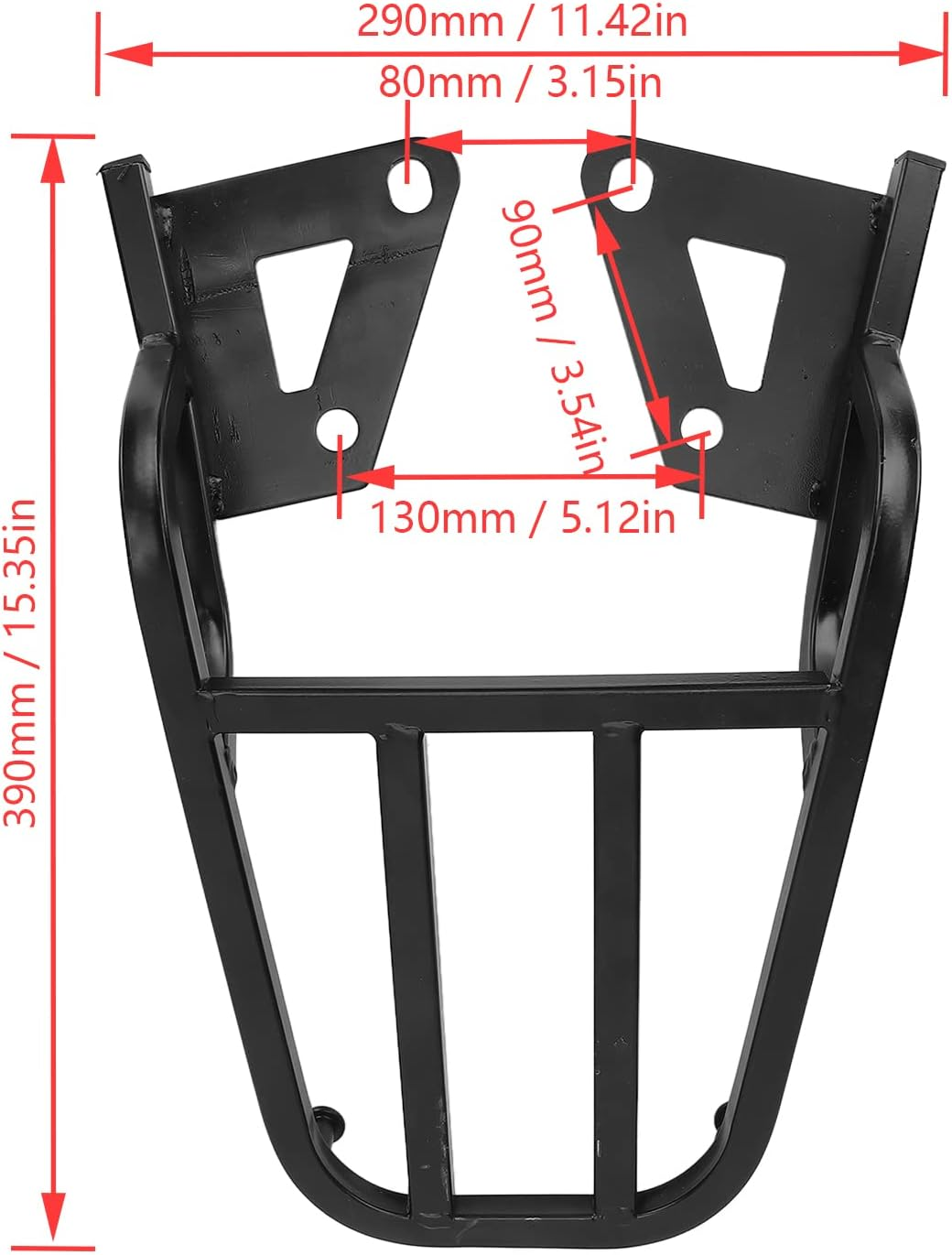 Grom MSX125 Rear Rack, Motorcycle Rear Cargo Carrier, Black Iron Motorcycle Luggage Rack, Motorcycle Rally Luggage Rack, Larger Storage Space, Fine Workmanship image number 5