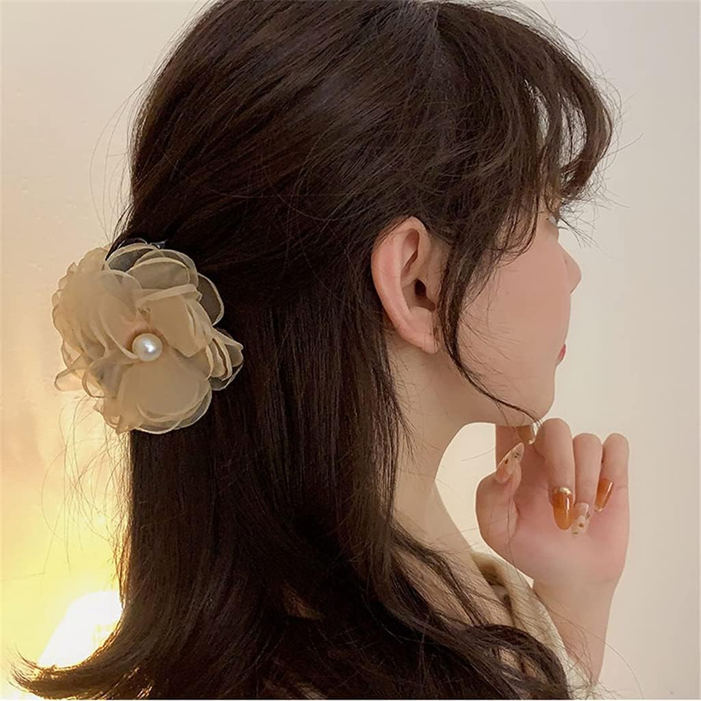 Crystal Hair Accessories,Clips Hairpins,Clip Plate,French Temperament Hairpin Back Heads Grasping Clip Ins Wind Hairpin Female (Color : B) image number 1