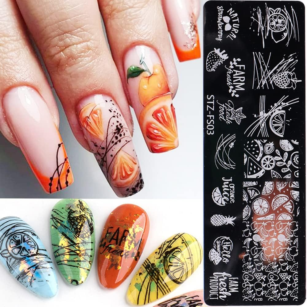 Nail Stamp Set, 5 Pieces Nail Stamp Plate Flowers, Nail Stamping Stencils Set, Nail Stamping Plates, Nail Stamping Stencil Set image number 6