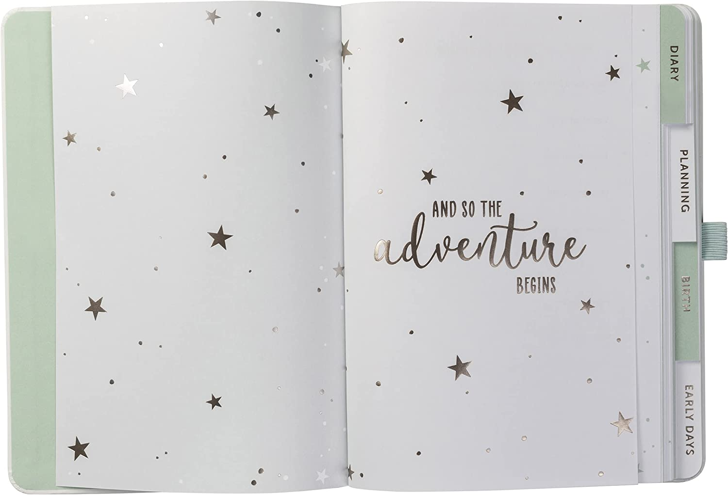 Busy B Baby B Pregnancy Journal with Diary, Notebook and 4 Storage Pockets - Cream, Neutral