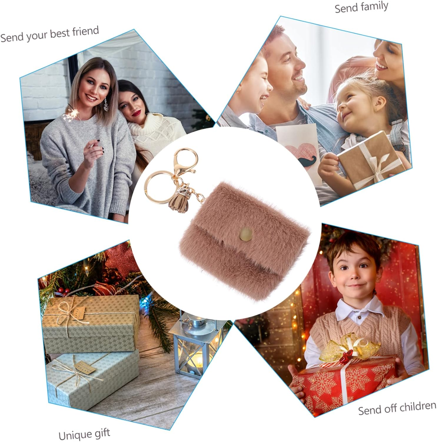 2Pcs Mini Coin Bag Key Holders Stylish Keychain Design for Bag Decoration Mobile Accessories Storing Coins for Occasion image number 4