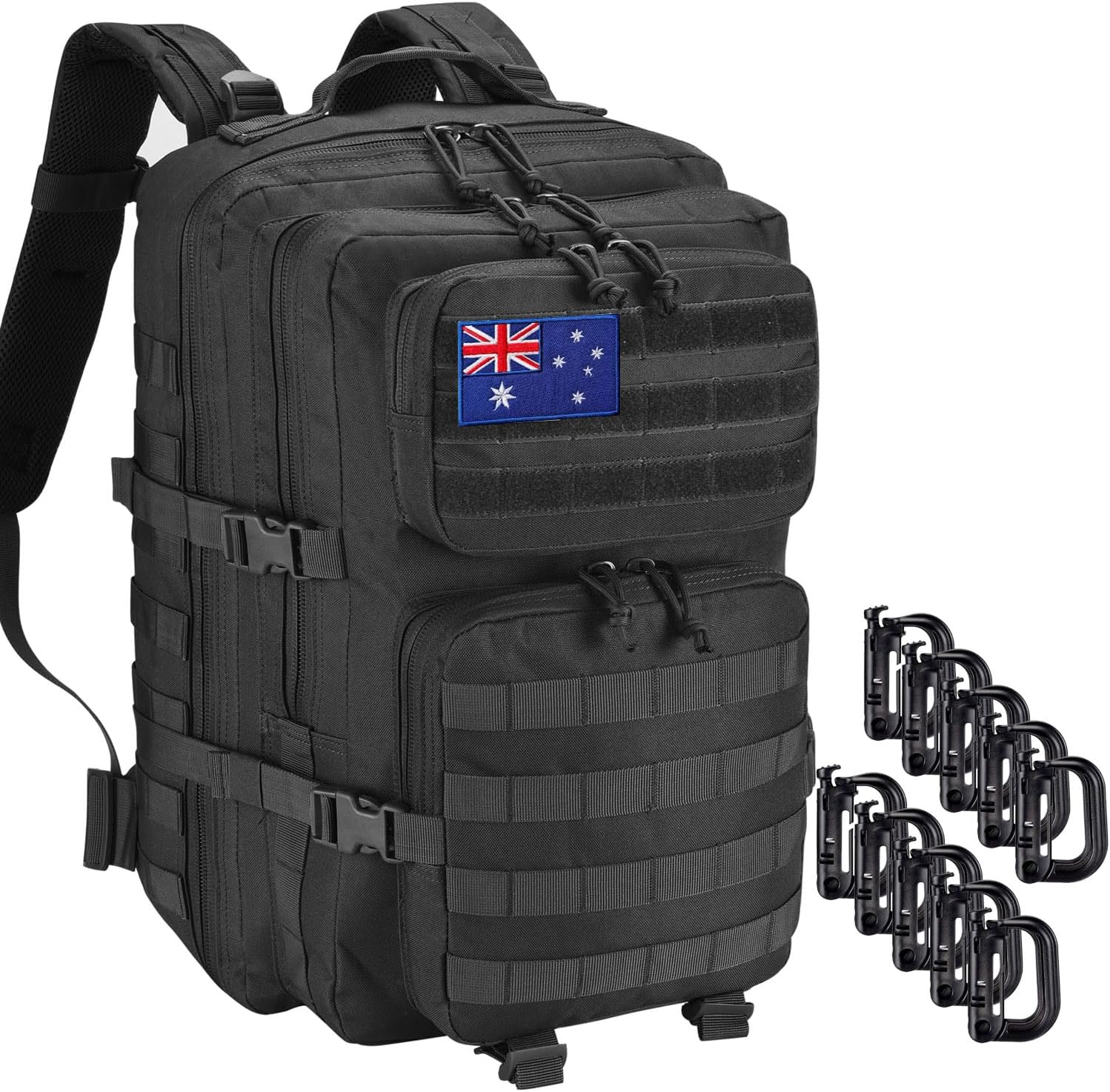 R.SASR Tactical Backpack for Men, Military Backpack, Molle Backpack, 45L, Large Army 3 Day Hiking Backpack image number 3