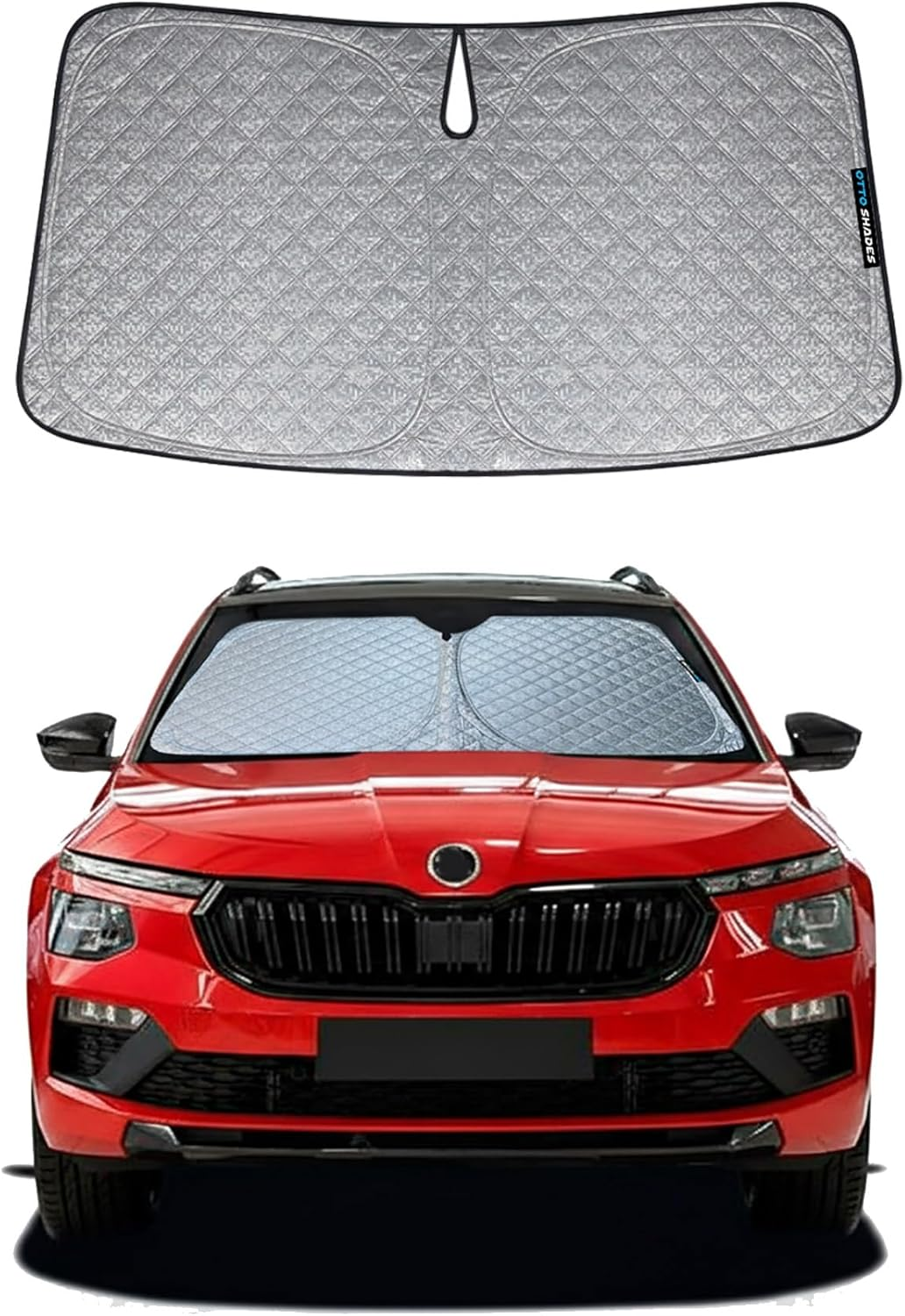 Patented Thick Windscreen Sunshade for Skoda Kamiq 2019-2026, 6-Layer Custom Fit, Maximum UV Protection & Heat Shield | Foldable Front Window Sunshade & Sun Visor Accessories image number 3