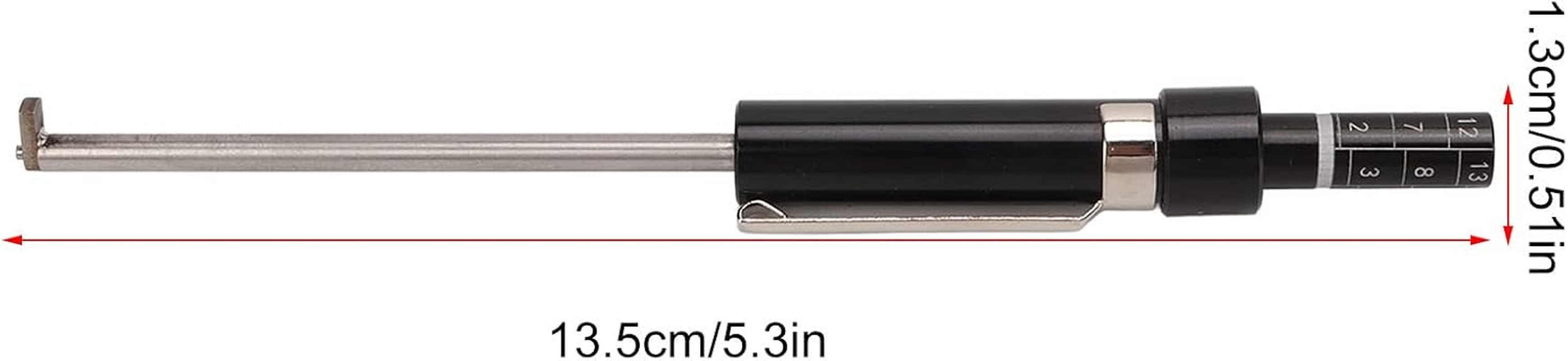 Brake Pad Measuring Tool, Heavy Duty 1.5Mm Calibration Check Mark Brake Pad Measuring Gauge Universal for Internal External Use, Base Plate Brake Pad Tester Brake Pad Detection Pen Scale image number 3