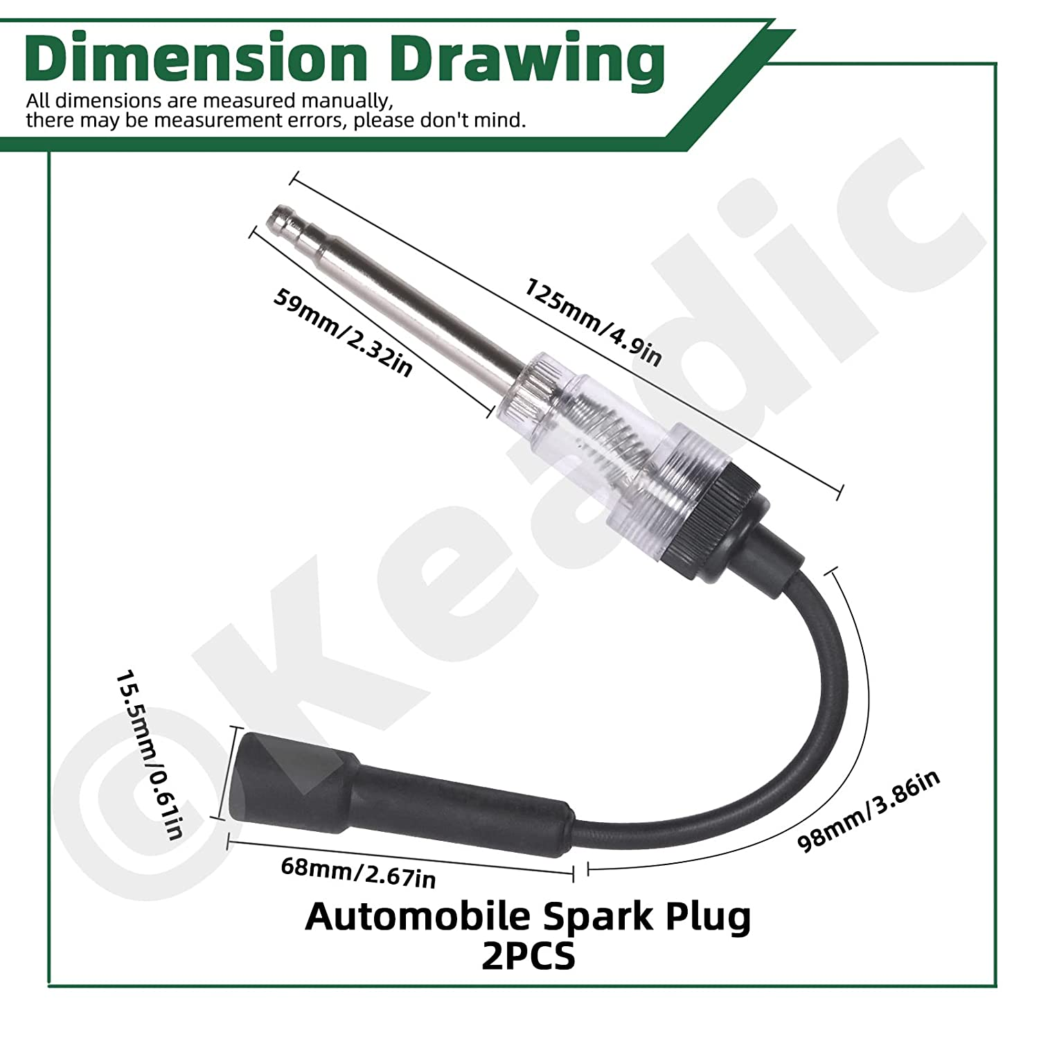 Keadic 2Pcs Inline Spark Plug Tester, Plug-In Engine Straight Boot Ignition Coil Tester Diagnostic Detector Tool for Lawnmower Automotive Lawnmower Car Big Internal & External Engines image number 2