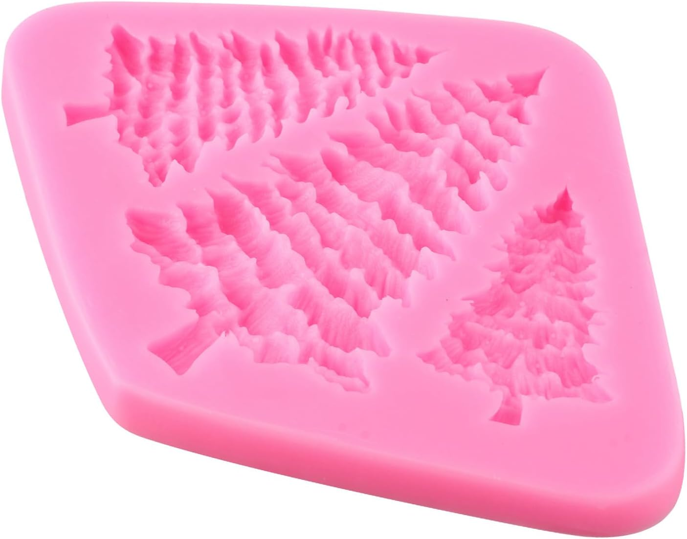 2 Pack Christmas Tree Fondant Cake Mold Silicone Mold Christmas Birthday Party DIY Cake Decorating Cupcake Toppers Polymer Clay Candy Chocolate Gum Paste image number 1