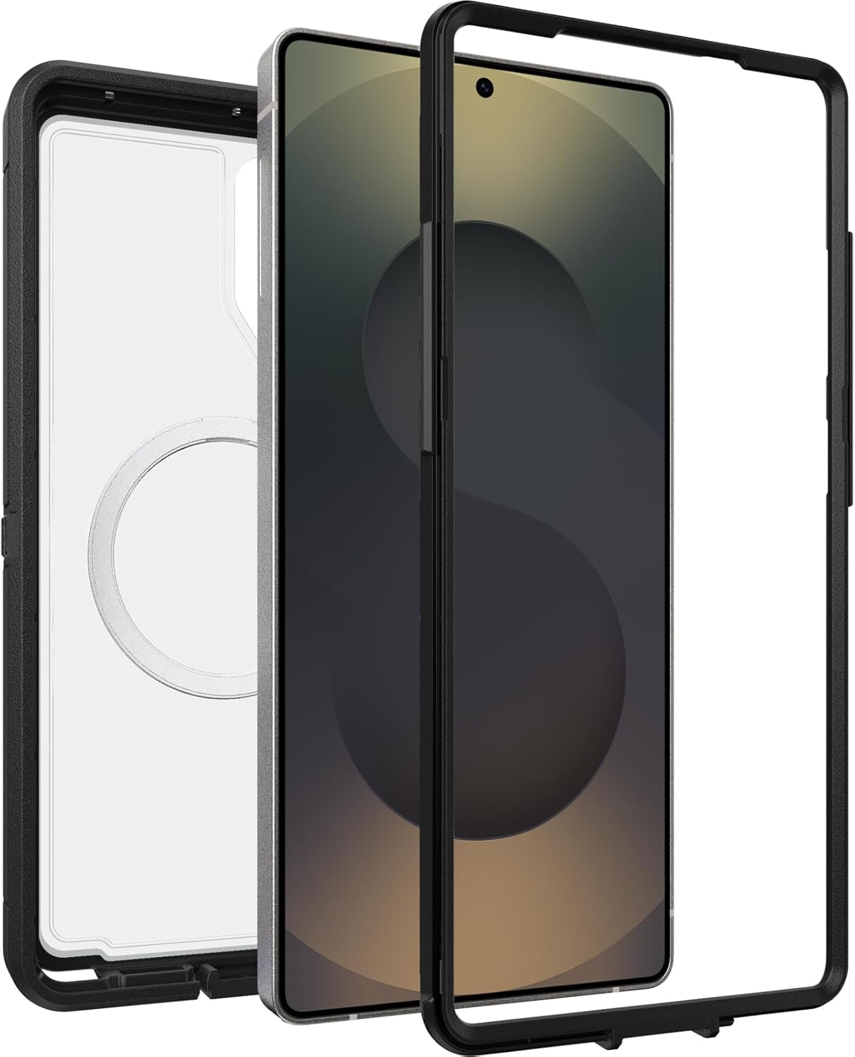 Otterbox Defender Series XT Clear Case with Magnets for Samsung Galaxy S25 Ultra, Shockproof, Drop Proof, Ultra-Rugged, Protective Case, 7X Tested to Military Standard, Clear/Black image number 6