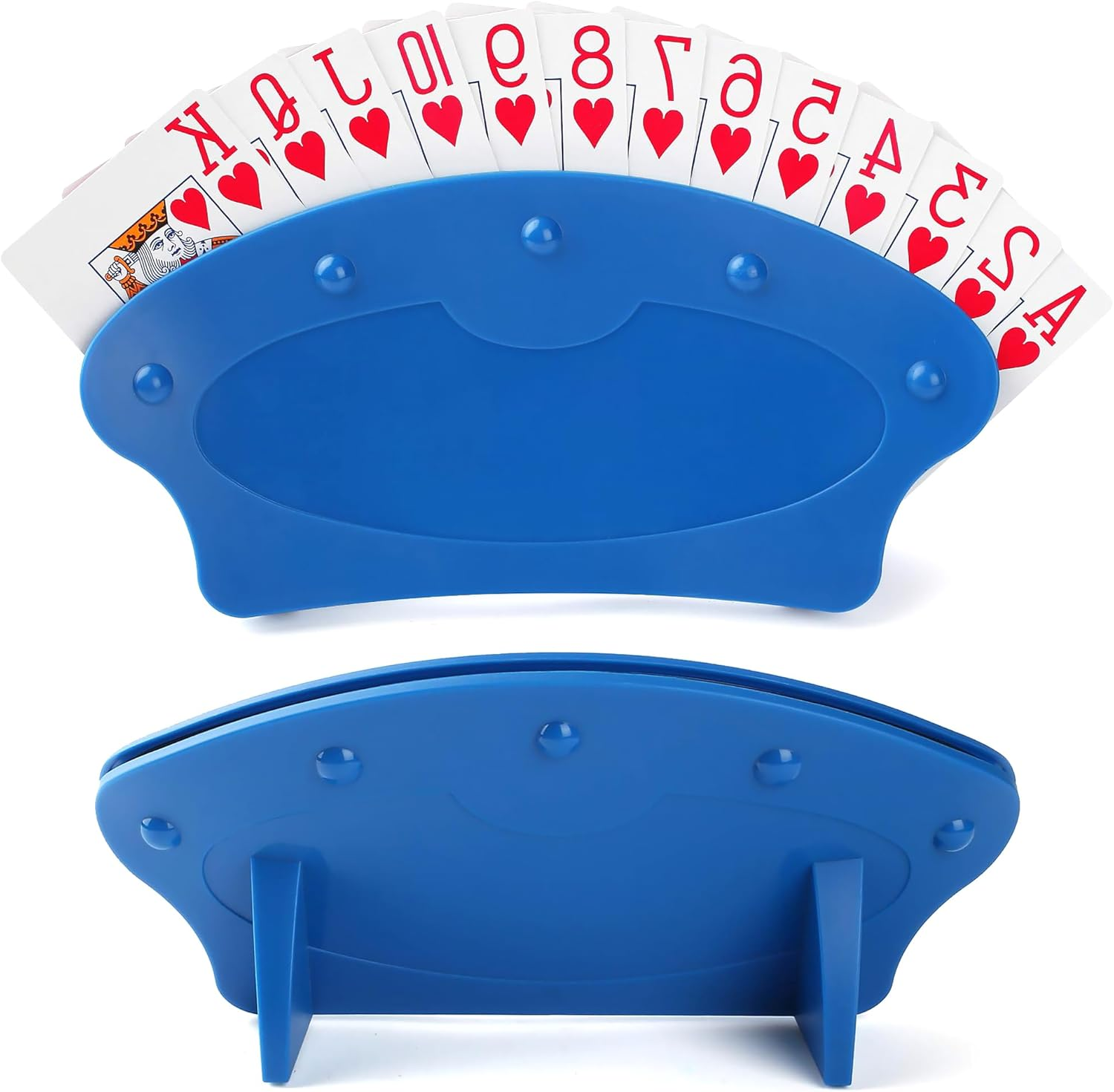 2 Pack Playing Card Holder for Adults Kids, Hands Free Card Holders for Playing Cards, Cards Organizer for Card Game Nights, Canasta, Poker Parties with Box image number 3