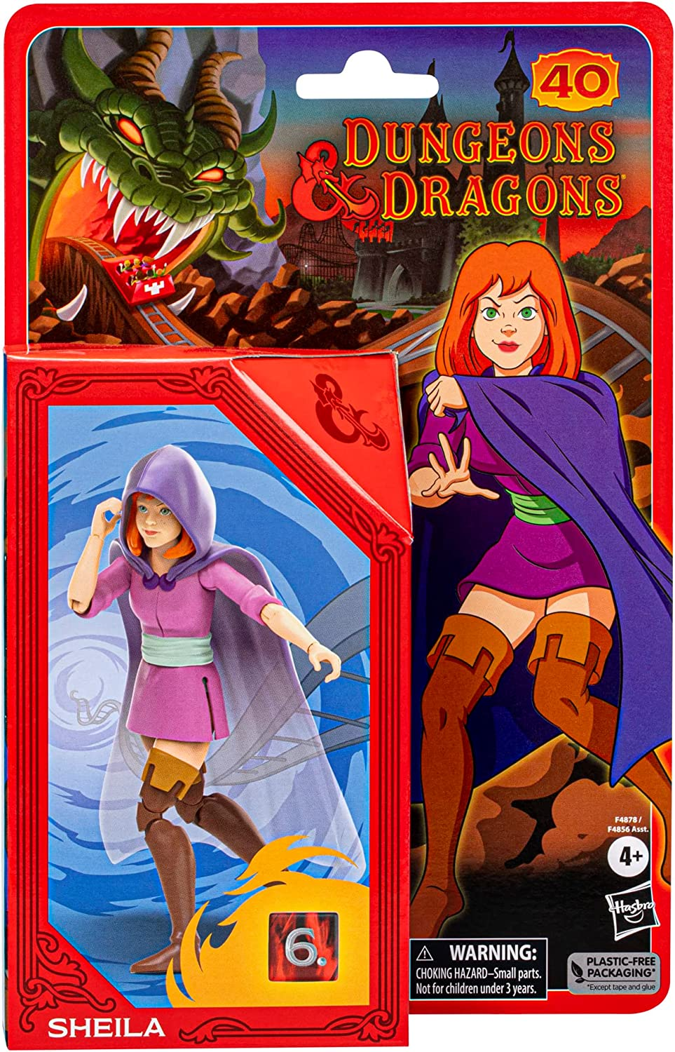 Dungeons & Dragons Cartoon Classics 6-Inch-Scale Sheila Action Figure, D&D 80S Cartoon, Includes D6 from Exclusive D&D Dice Set image number 5